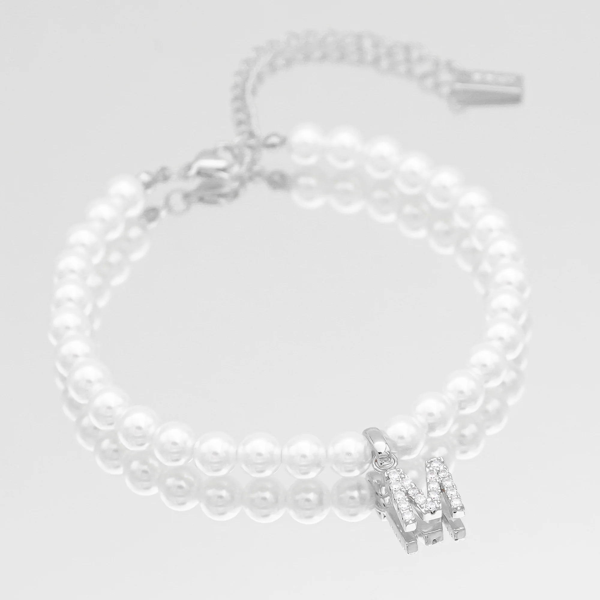 Pave Pearl Initial Bracelet - Image 25