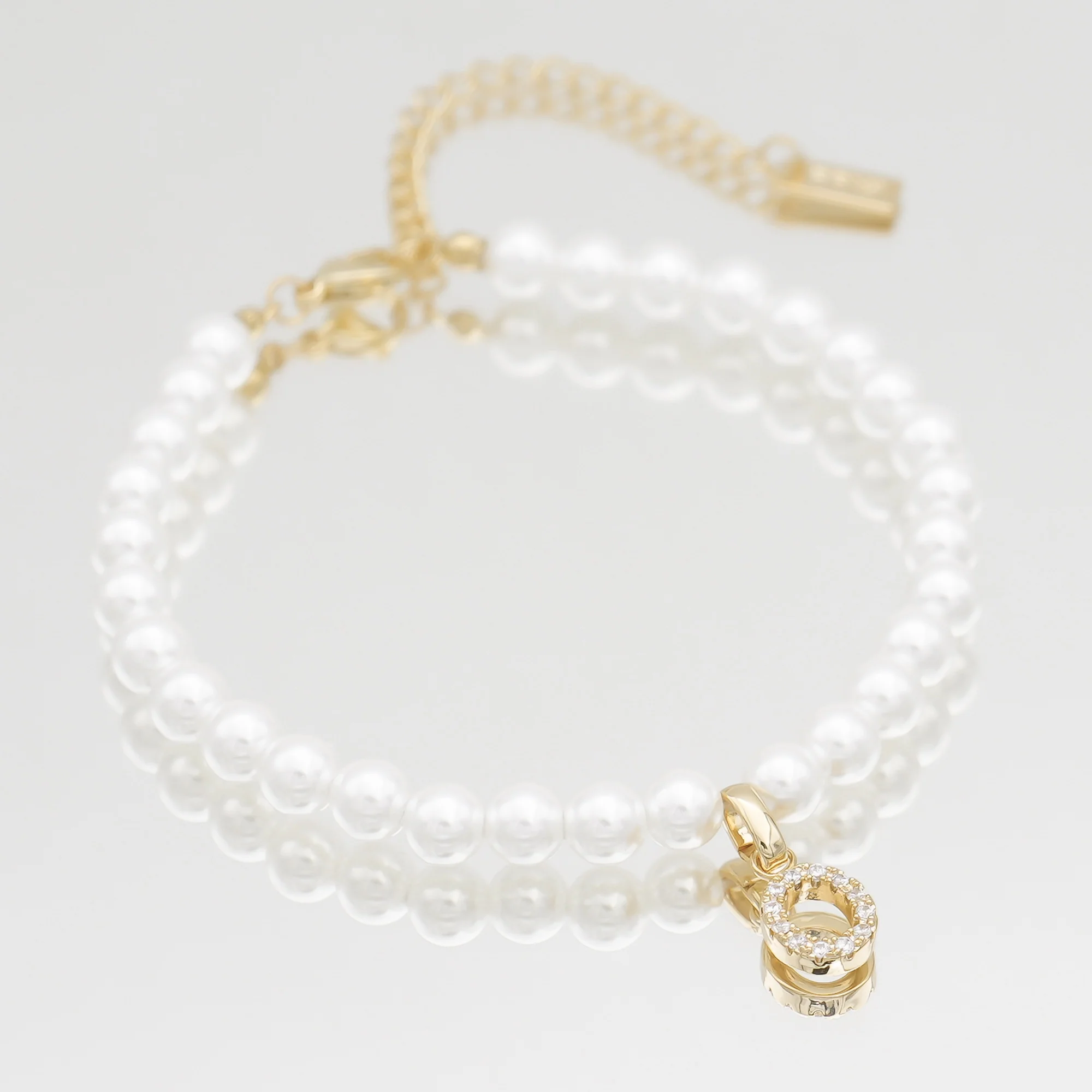 Pave Pearl Initial Bracelet - Image 28