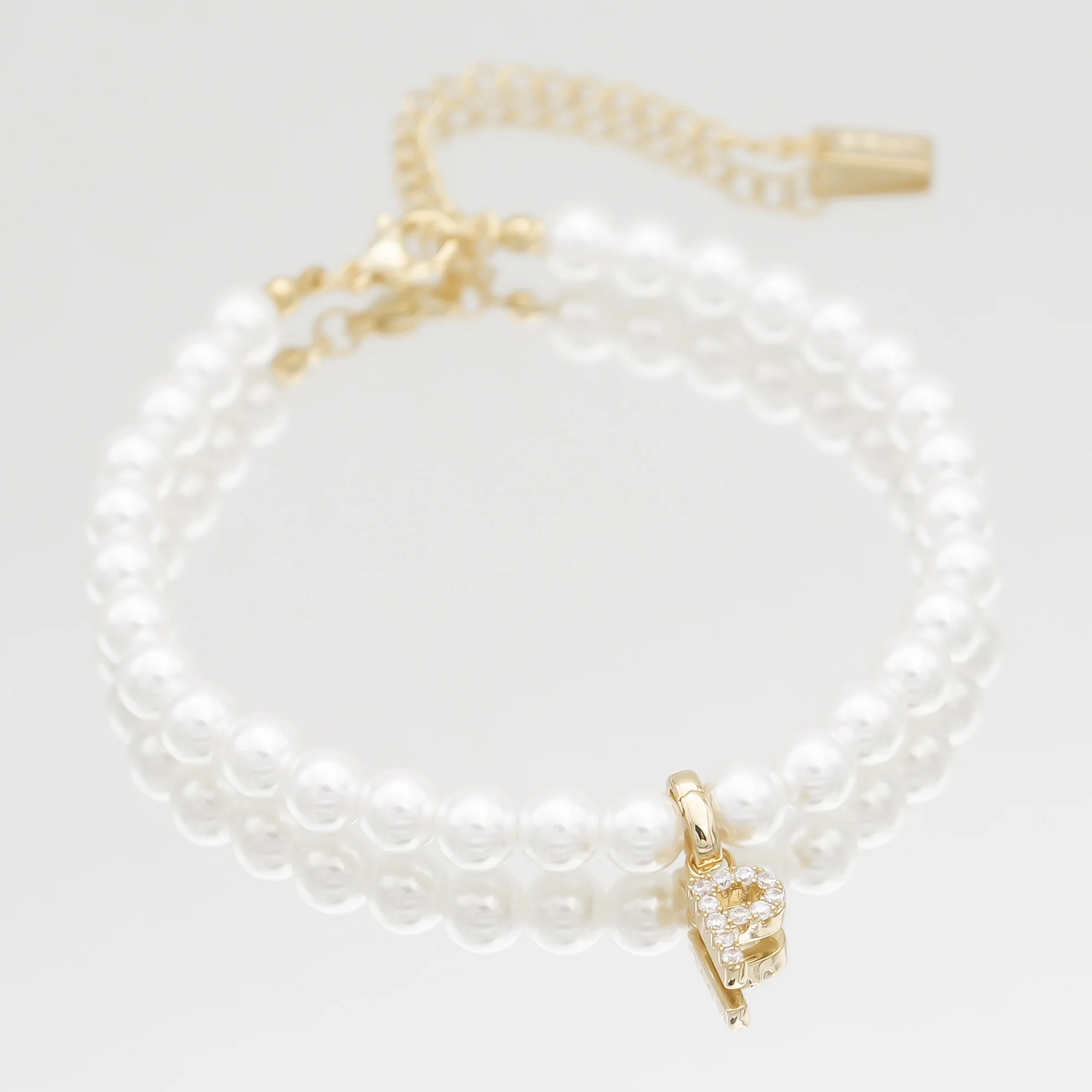 Pave Pearl Initial Bracelet - Image 30