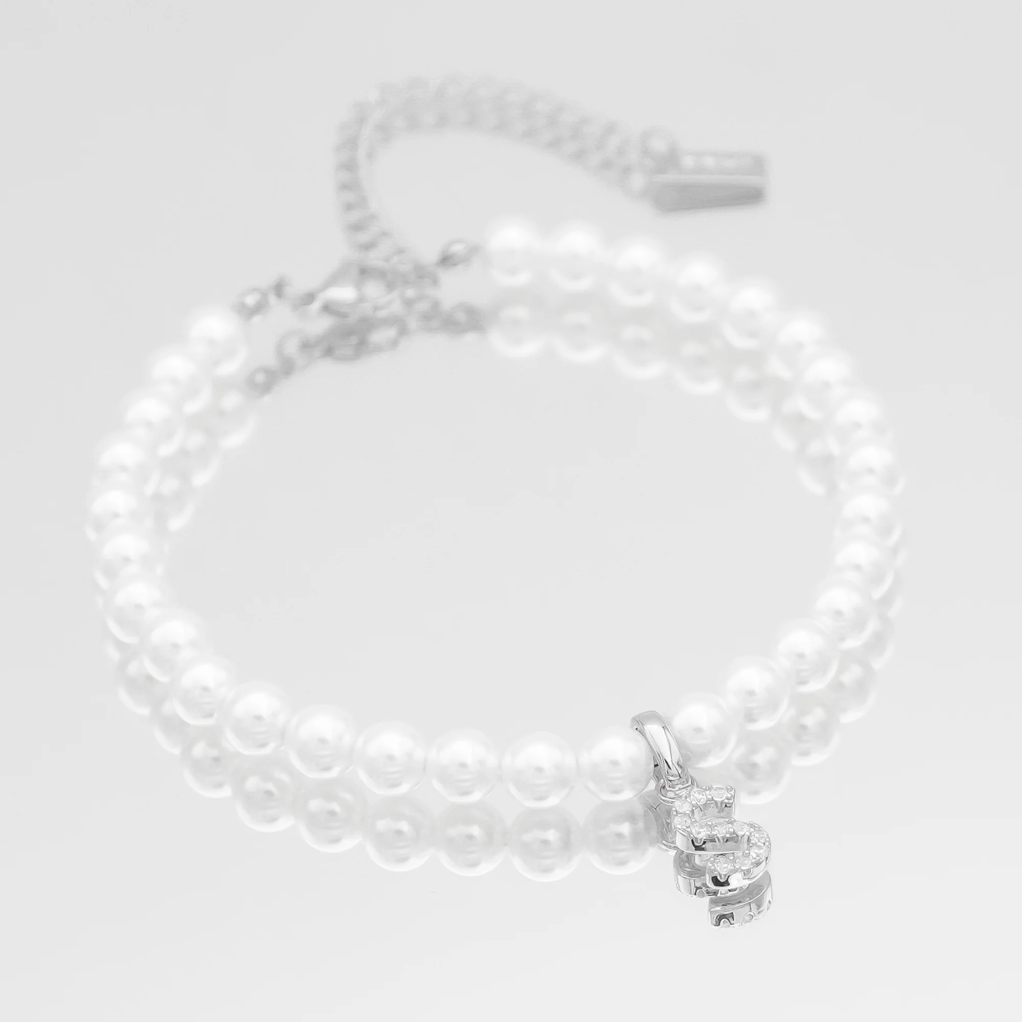 Pave Pearl Initial Bracelet - Image 37
