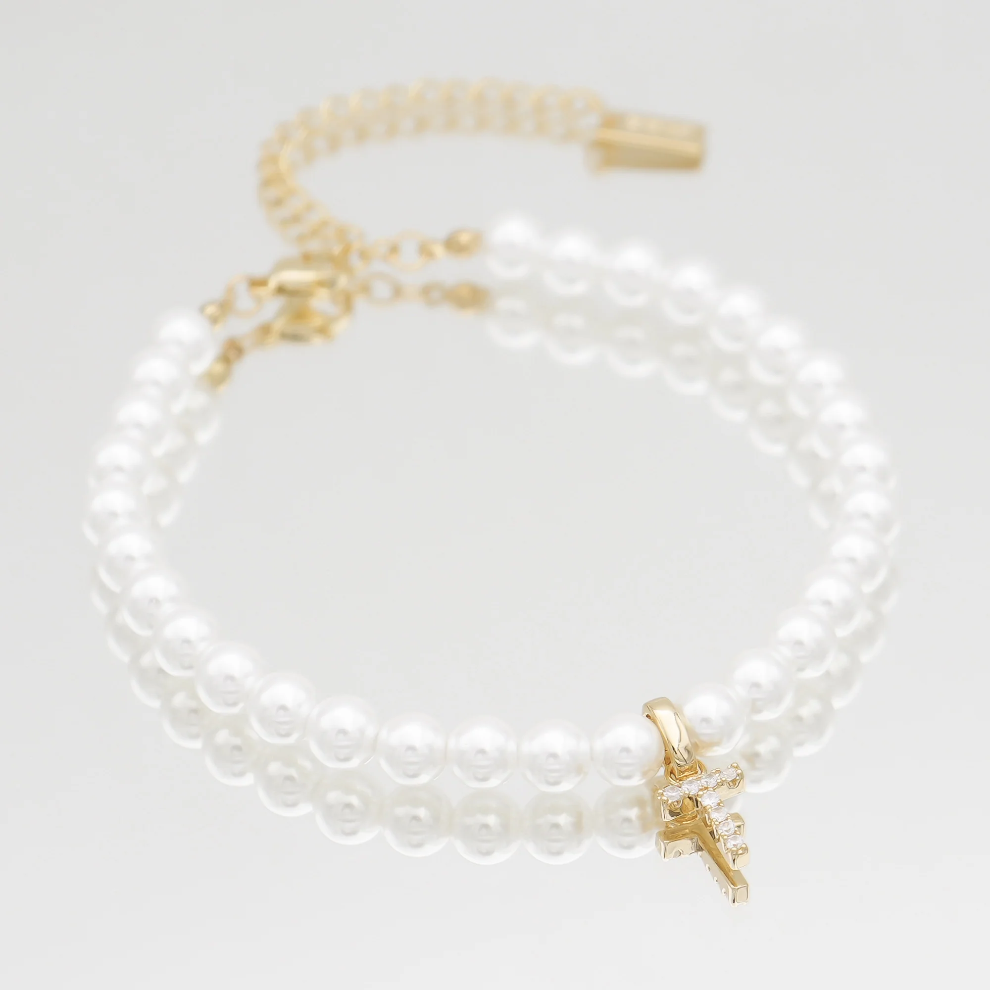 Pave Pearl Initial Bracelet - Image 38