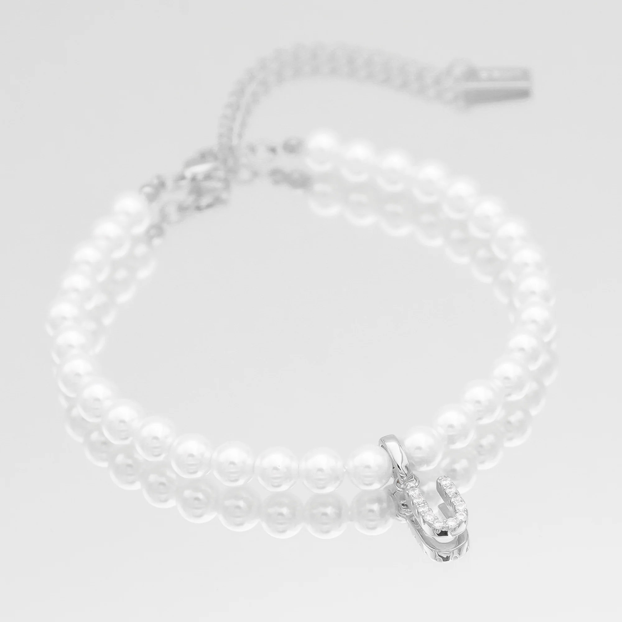 Pave Pearl Initial Bracelet - Image 41