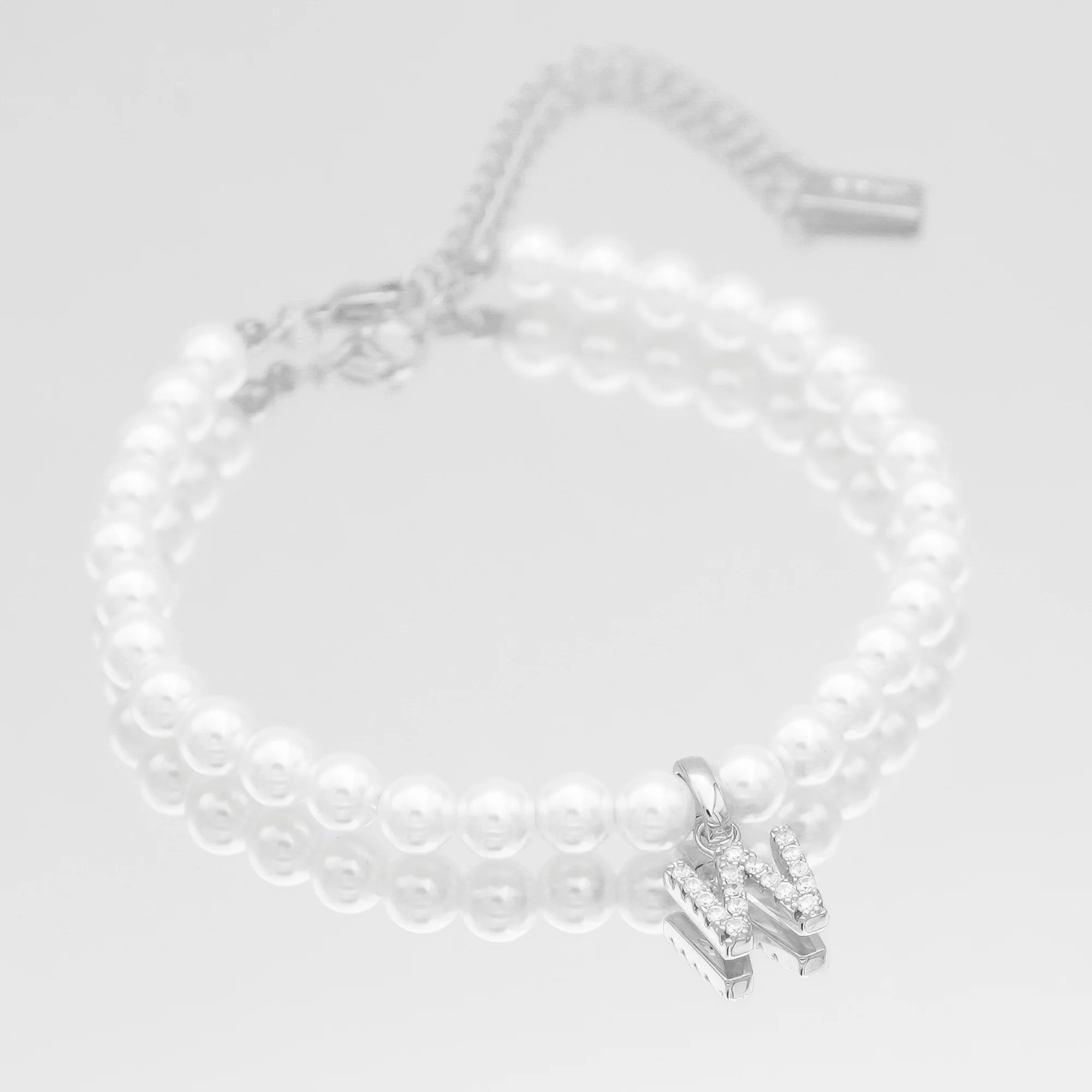 Pave Pearl Initial Bracelet - Image 45