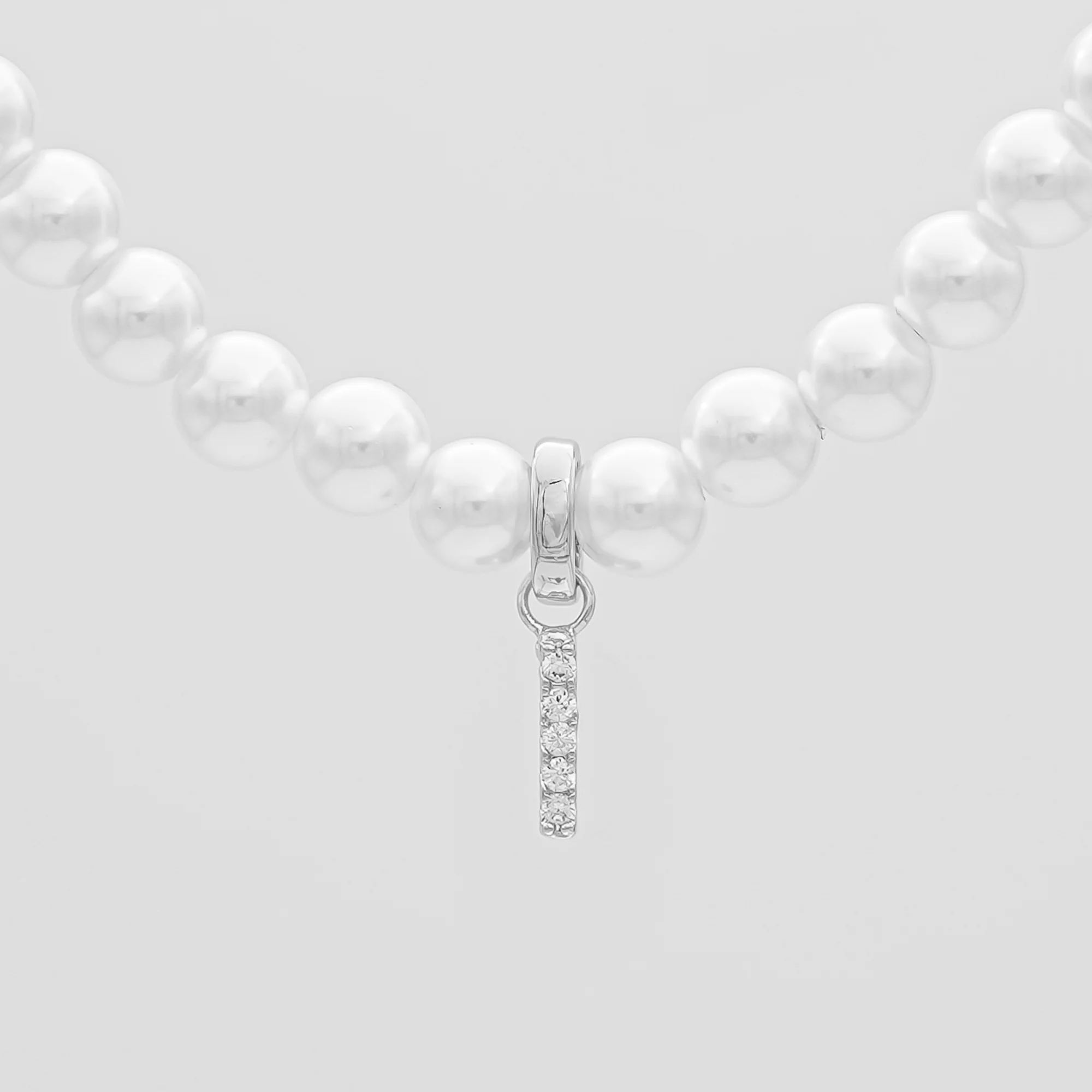 Pave Pearl Initial Necklace - Image 20