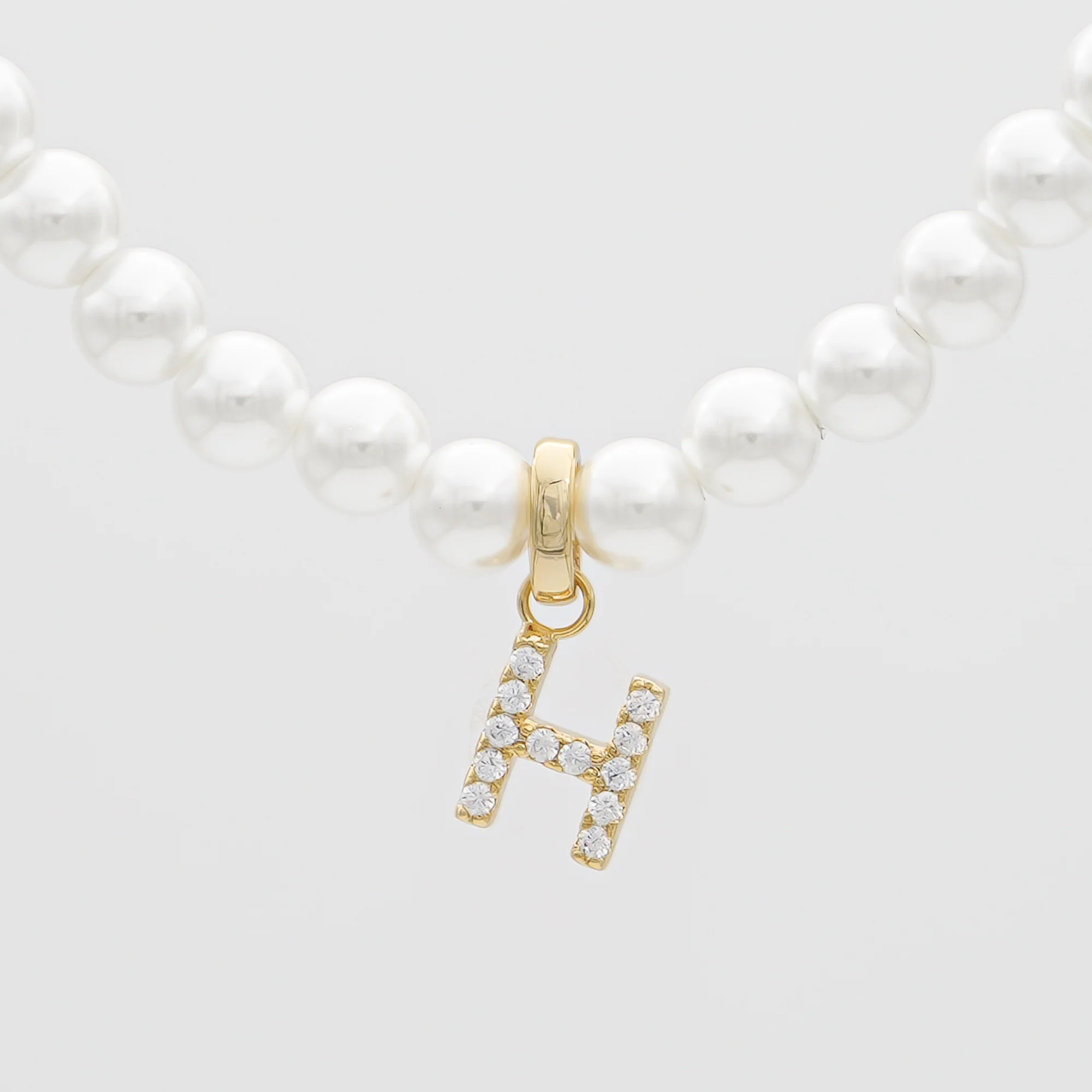 Pave Pearl Initial Necklace - Image 21