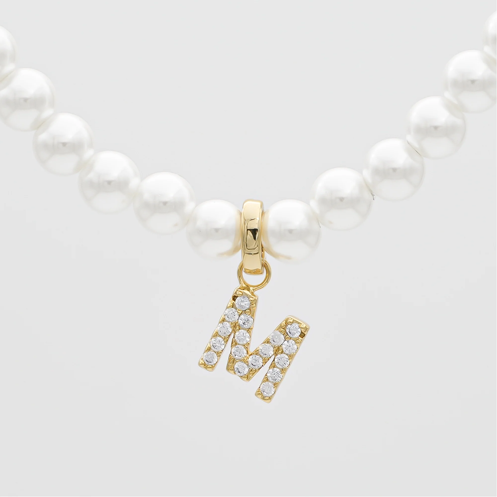 Pave Pearl Initial Necklace - Image 26