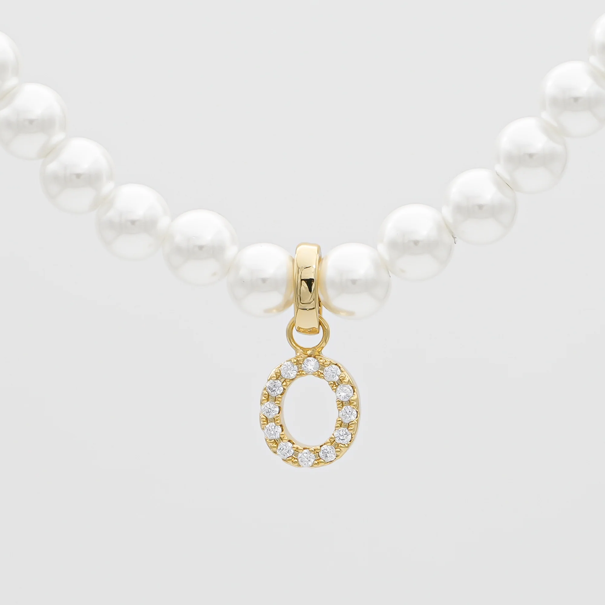 Pave Pearl Initial Necklace - Image 29