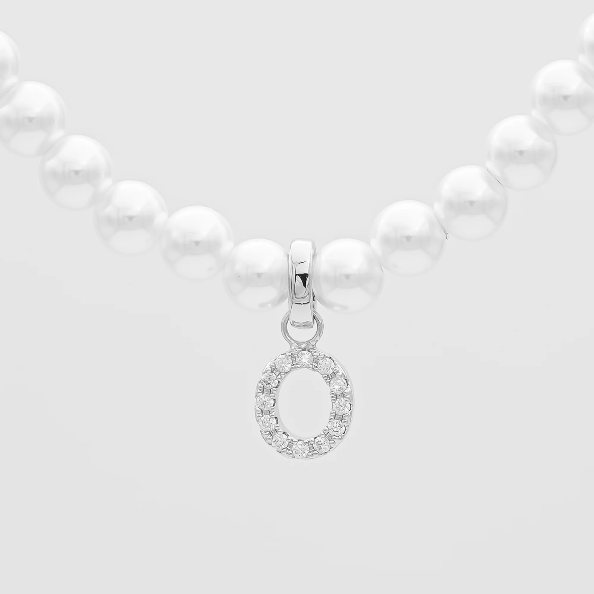 Pave Pearl Initial Necklace - Image 30