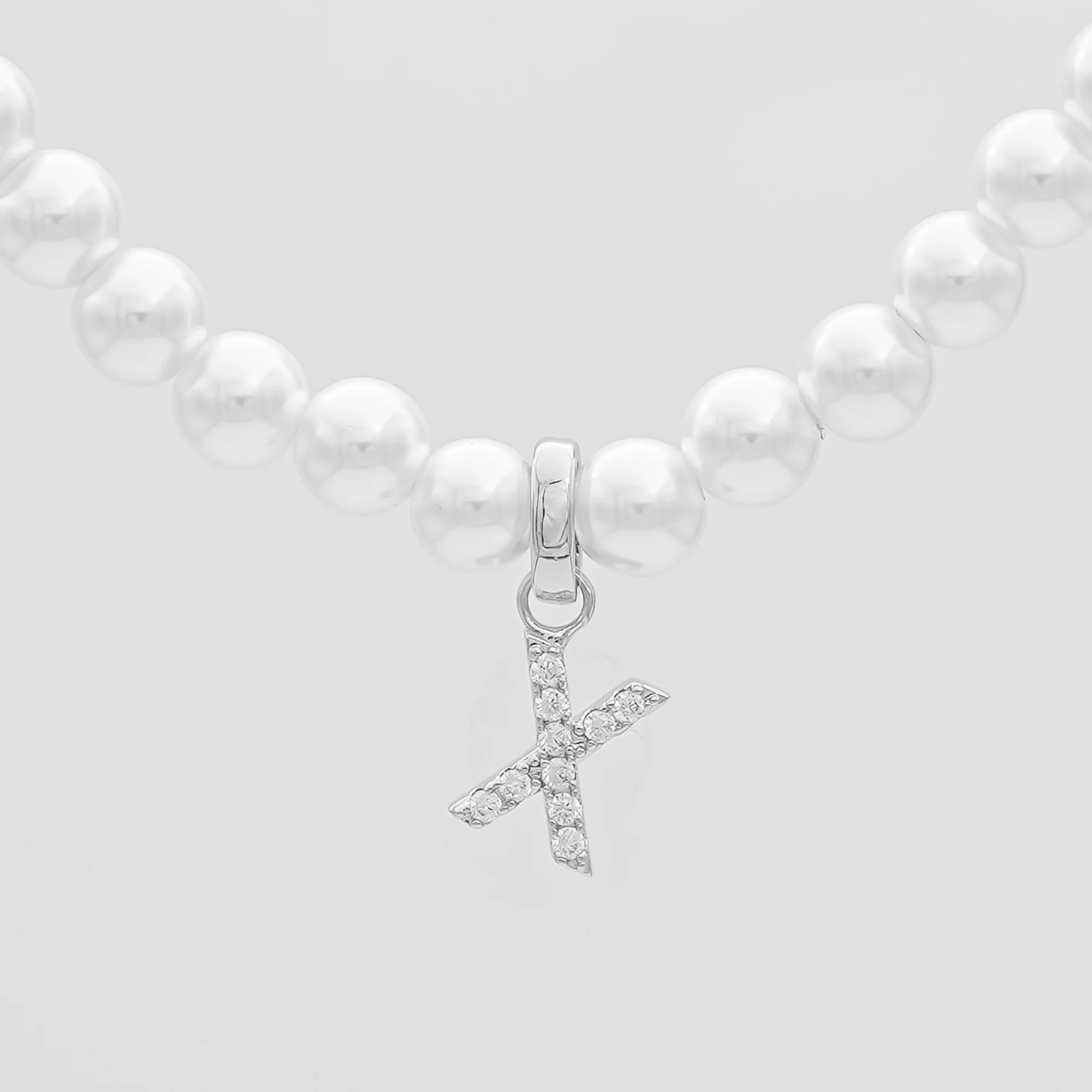 Pave Pearl Initial Necklace - Image 33