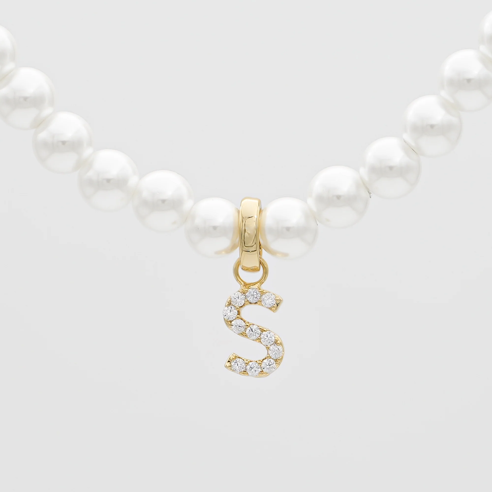 Pave Pearl Initial Necklace - Image 36