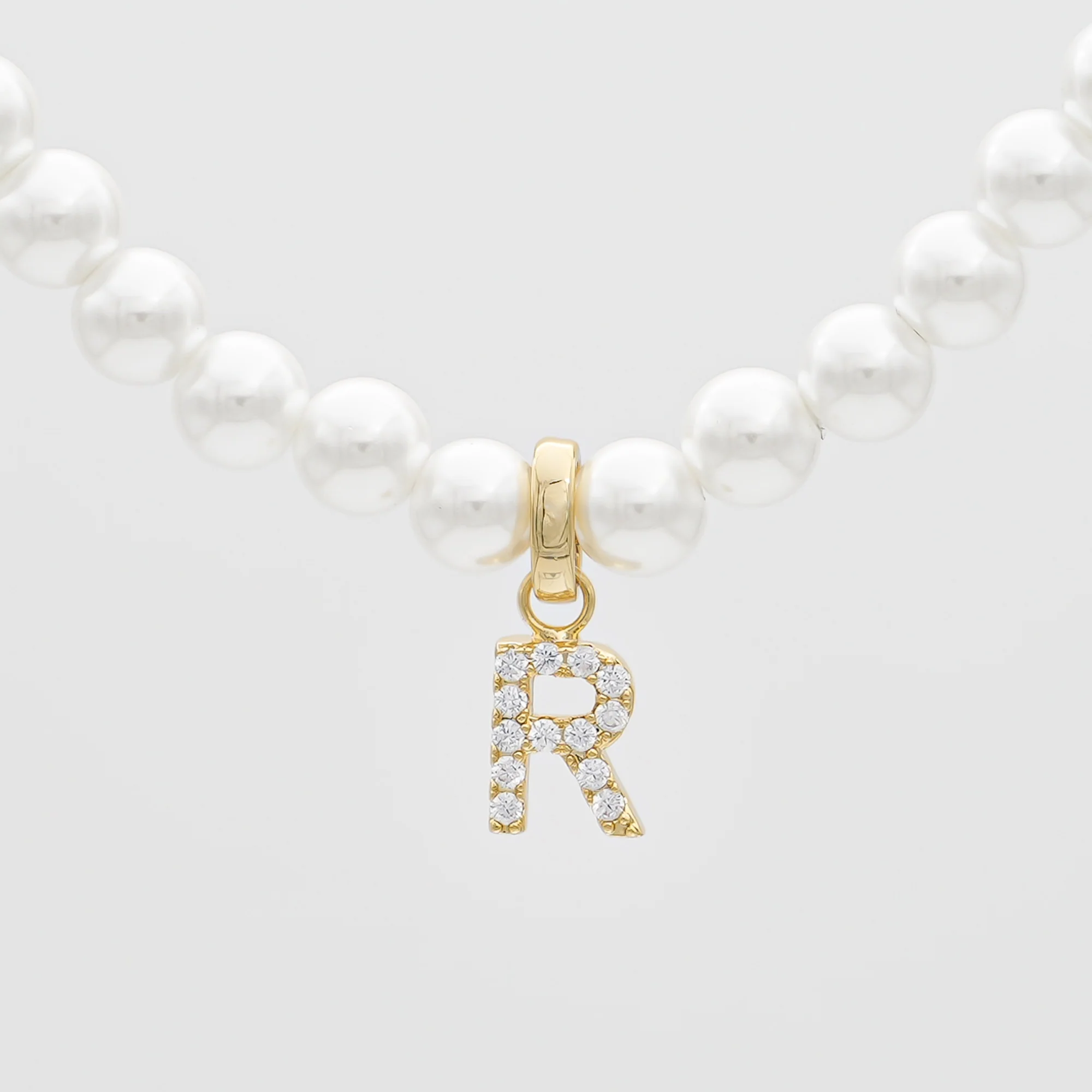 Pave Pearl Initial Necklace - Image 38