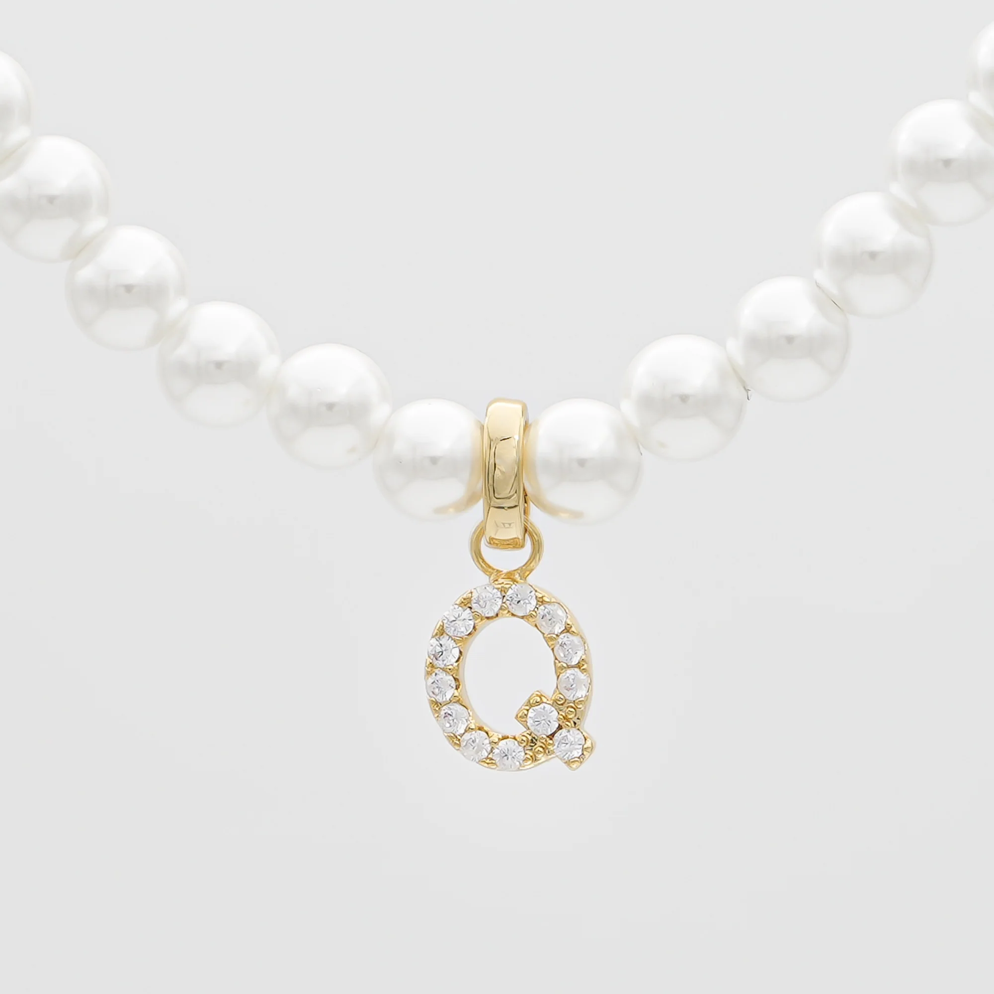 Pave Pearl Initial Necklace - Image 40