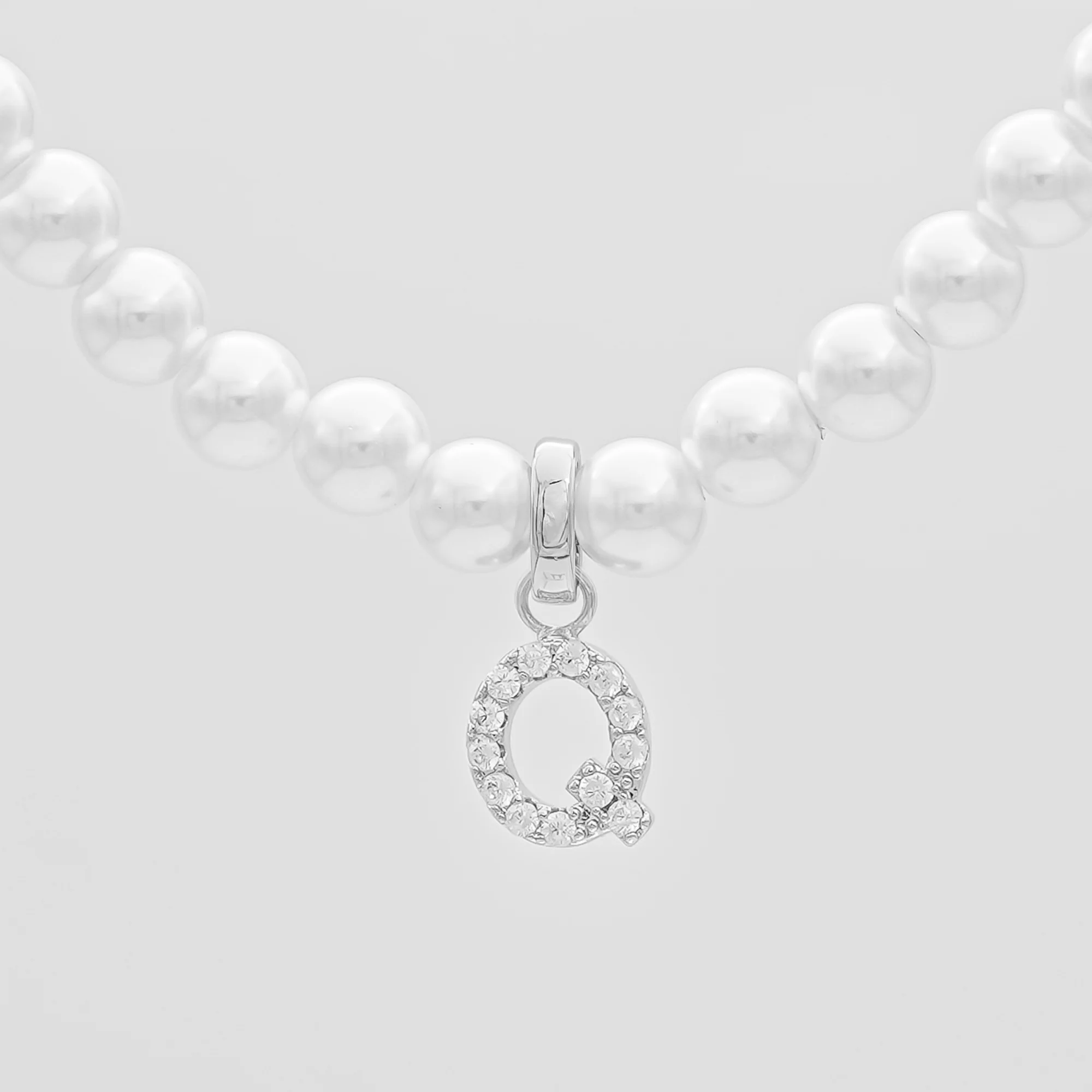 Pave Pearl Initial Necklace - Image 41