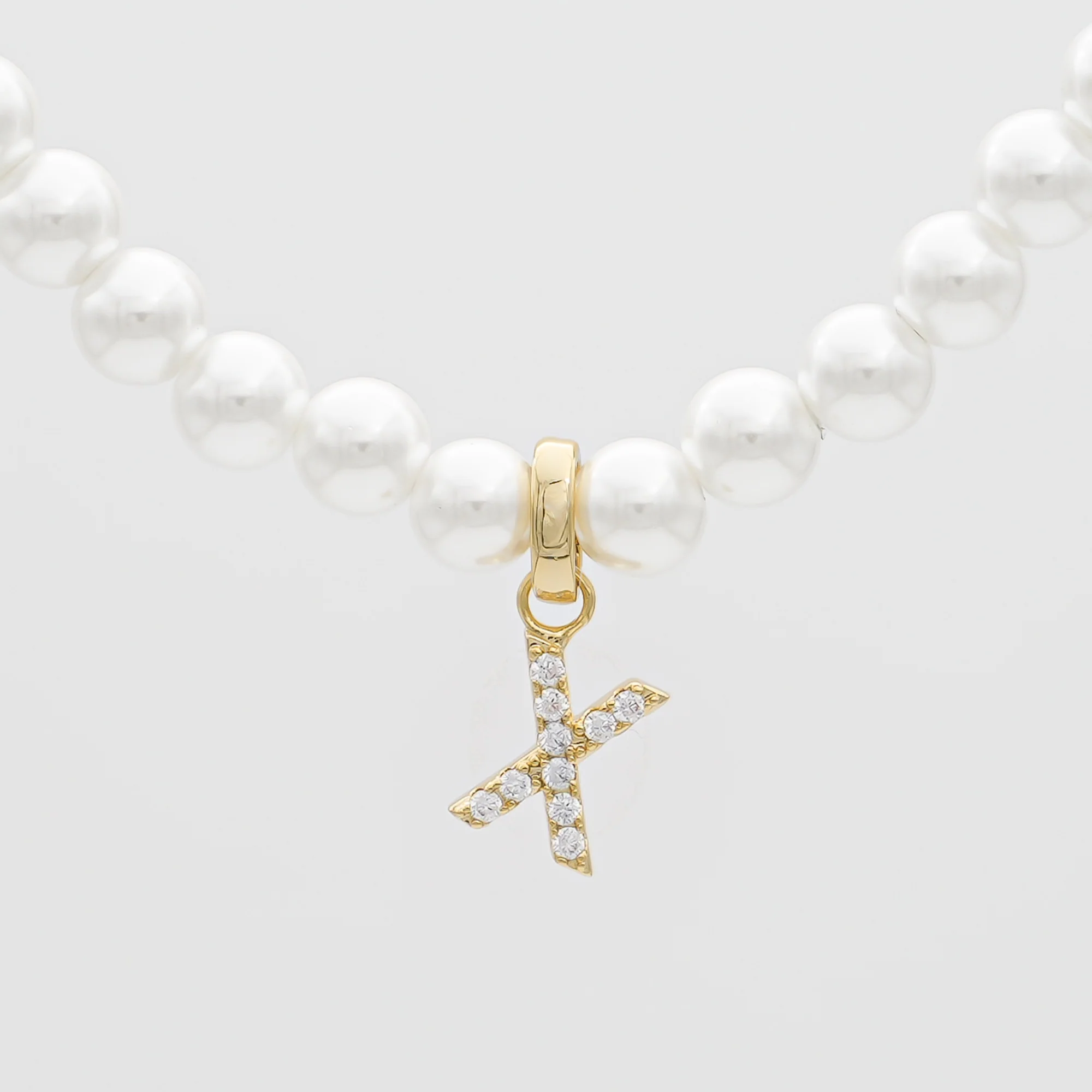 Pave Pearl Initial Necklace - Image 42