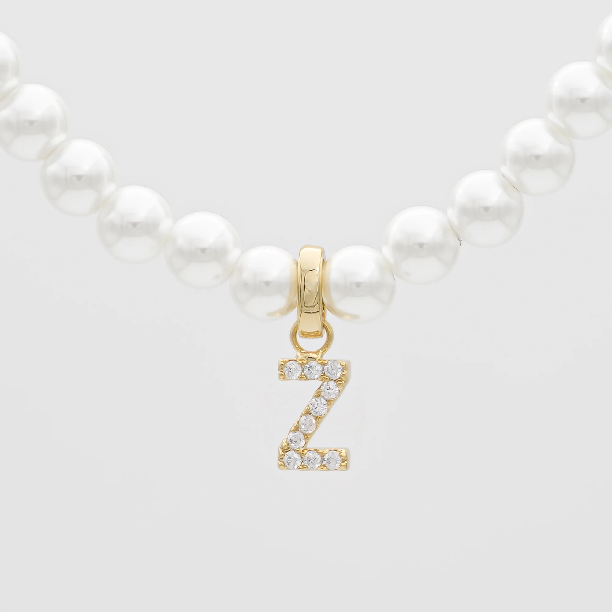 Pave Pearl Initial Necklace - Image 46