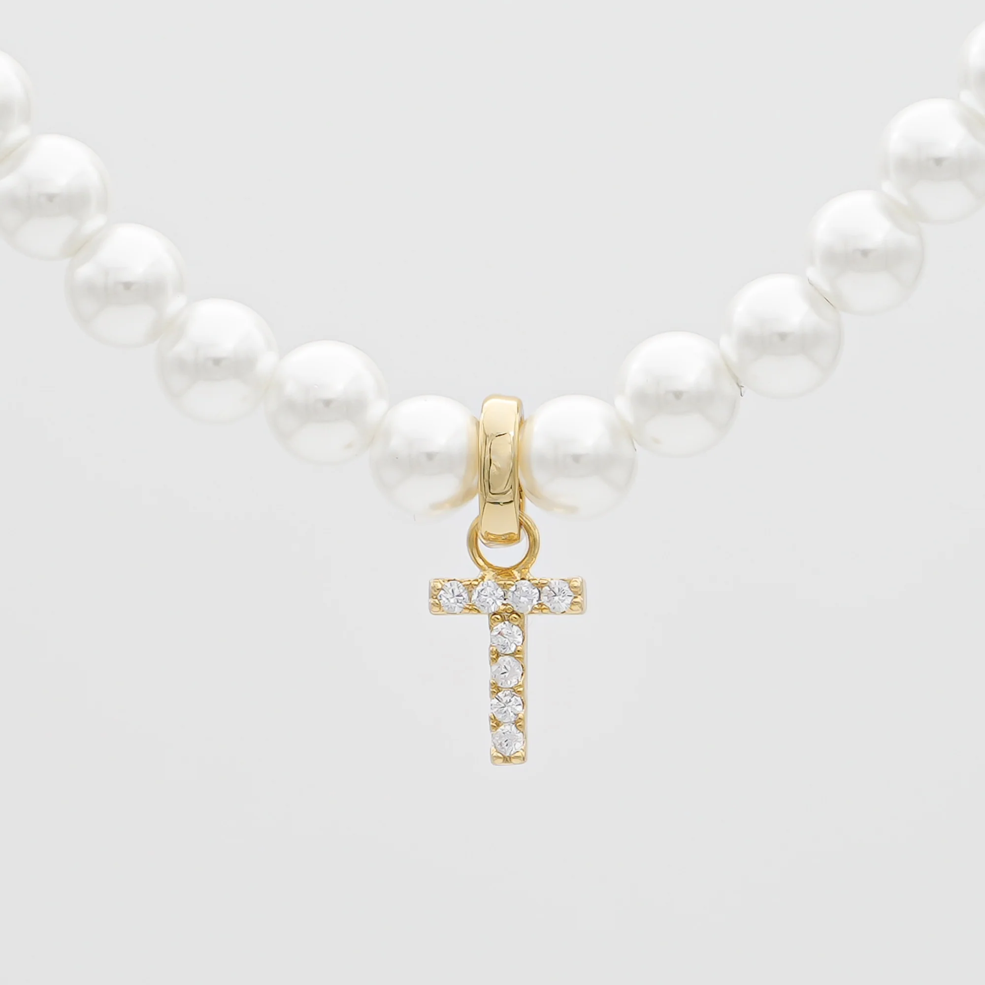 Pave Pearl Initial Necklace - Image 48