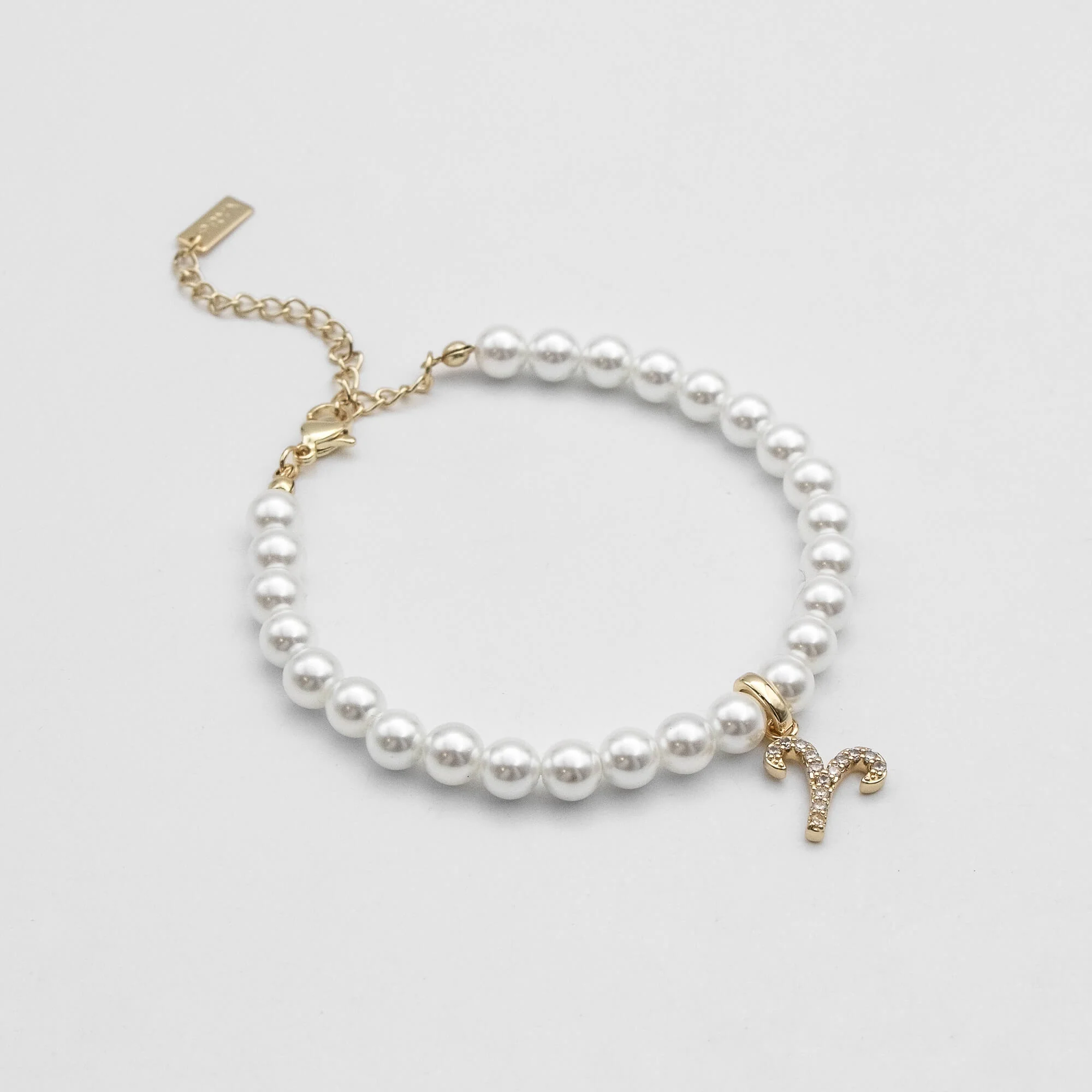 Pave Pearl Zodiac Bracelet