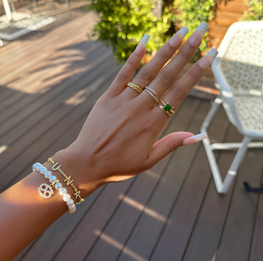 Pave Pearl Zodiac Bracelet - Image 3