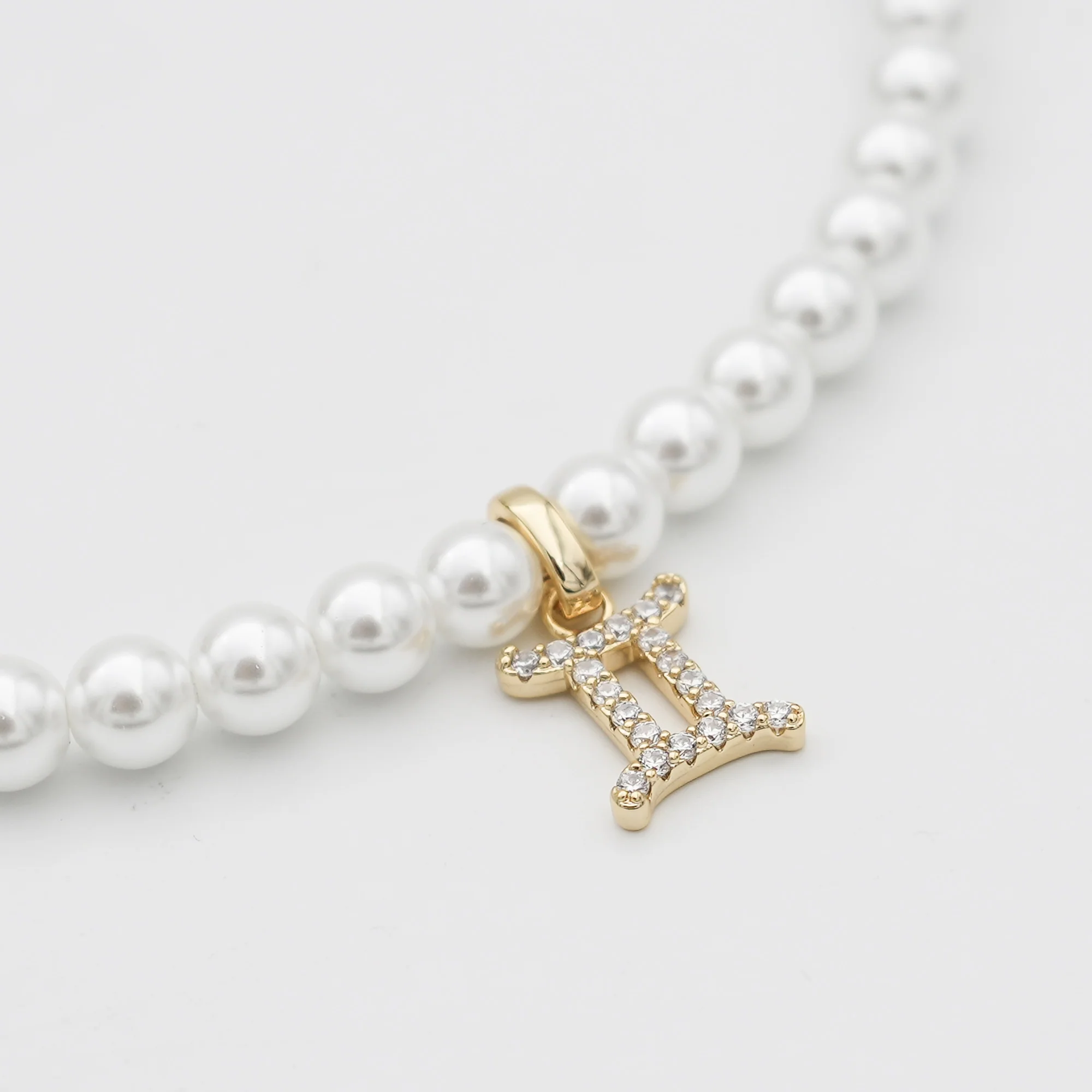 Pave Pearl Zodiac Necklace - Image 11