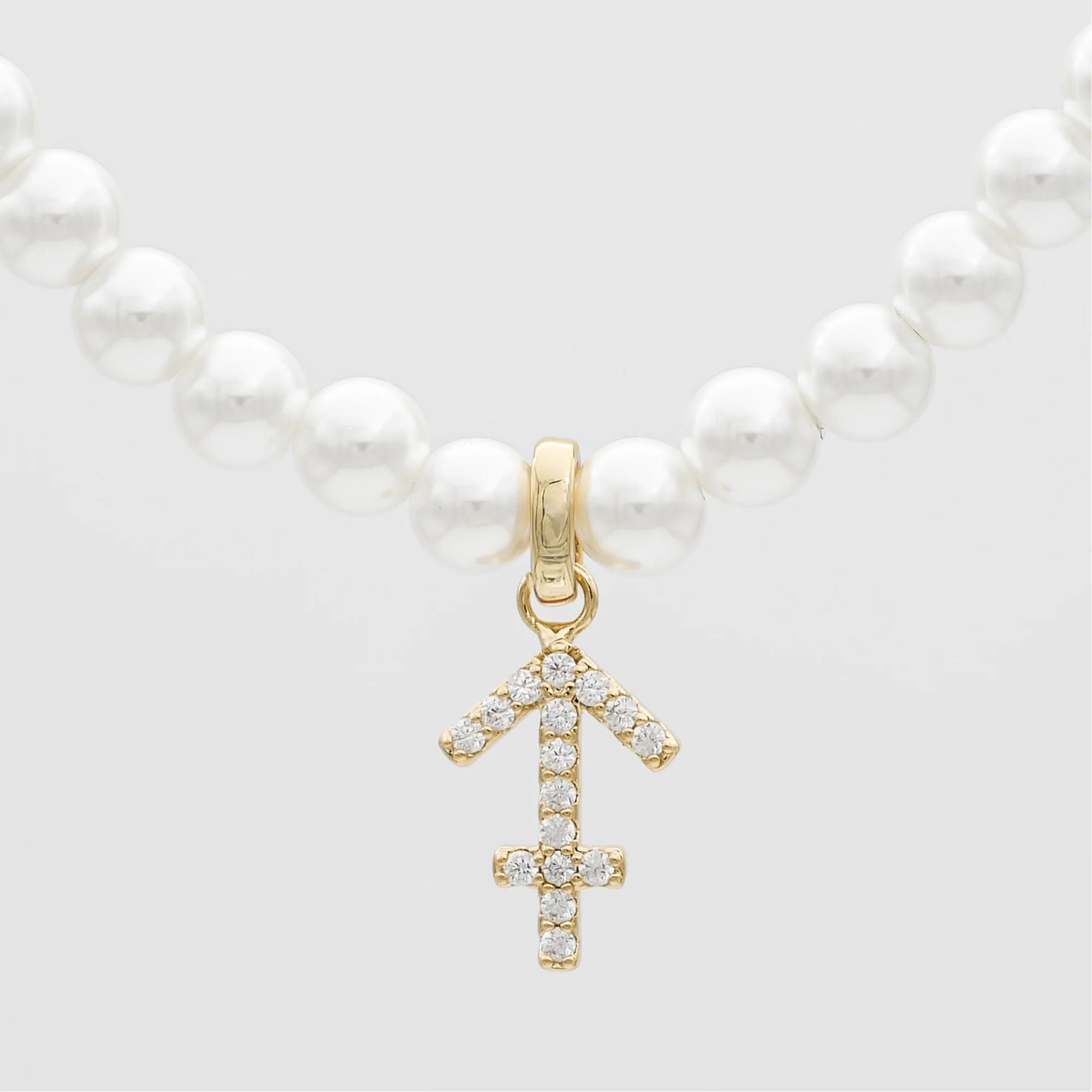 Pave Pearl Zodiac Necklace - Image 13