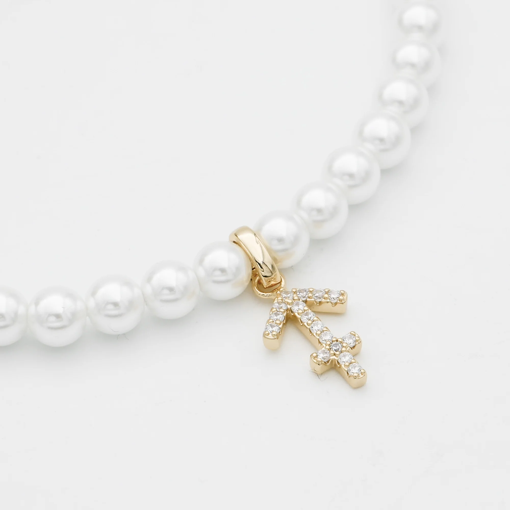 Pave Pearl Zodiac Necklace - Image 14