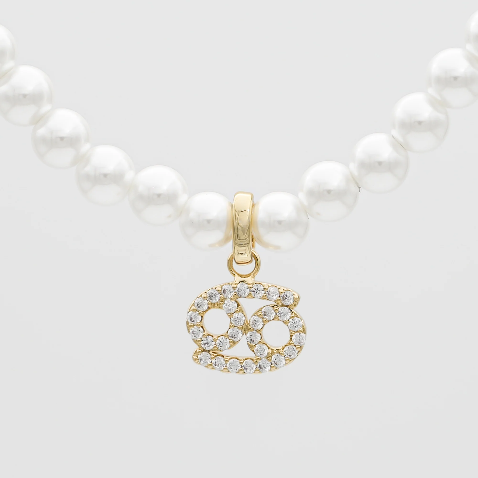 Pave Pearl Zodiac Necklace - Image 18
