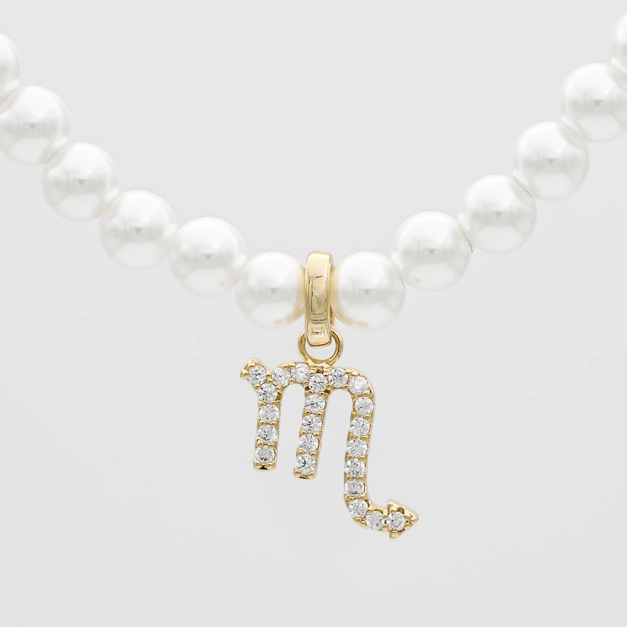 Pave Pearl Zodiac Necklace - Image 23