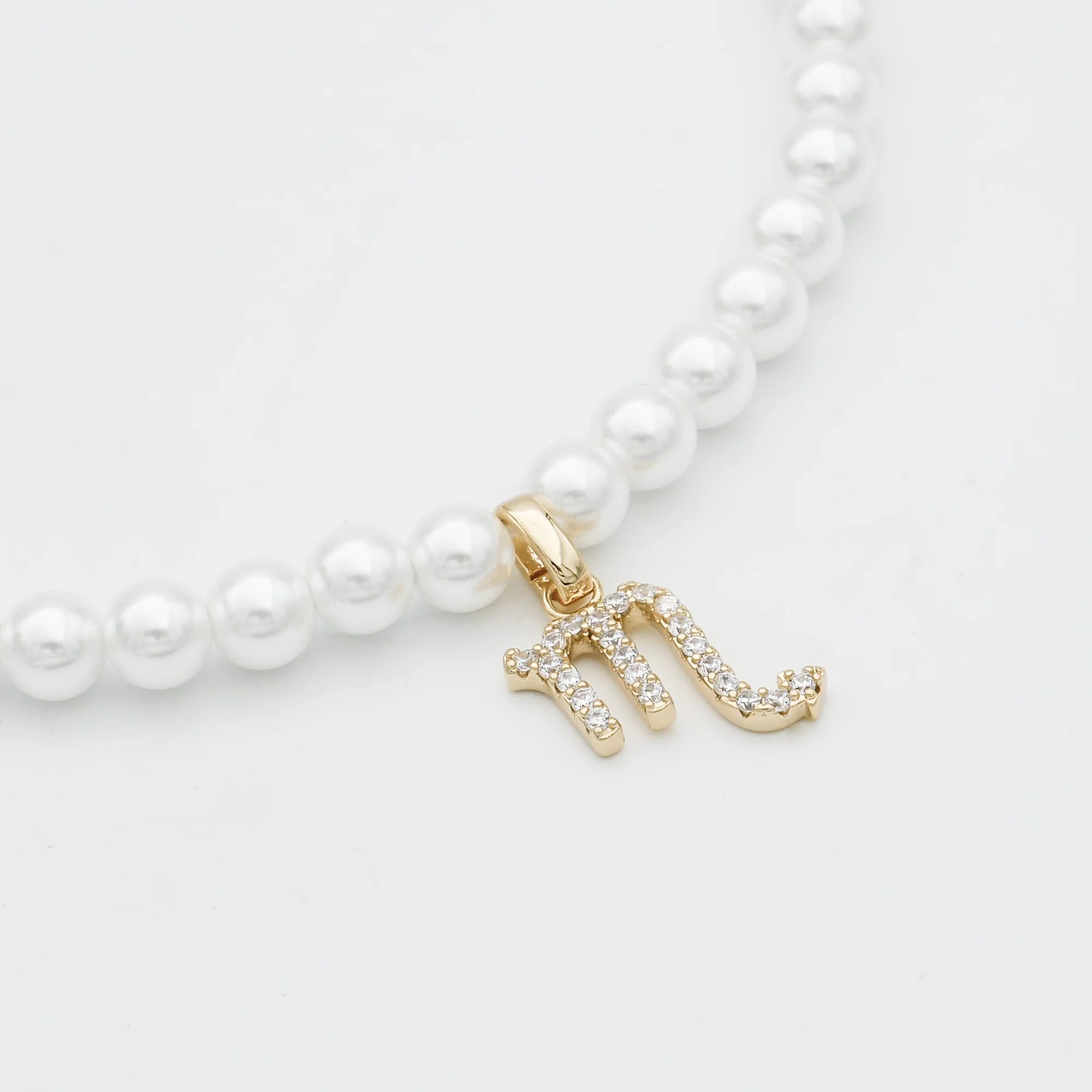 Pave Pearl Zodiac Necklace - Image 24