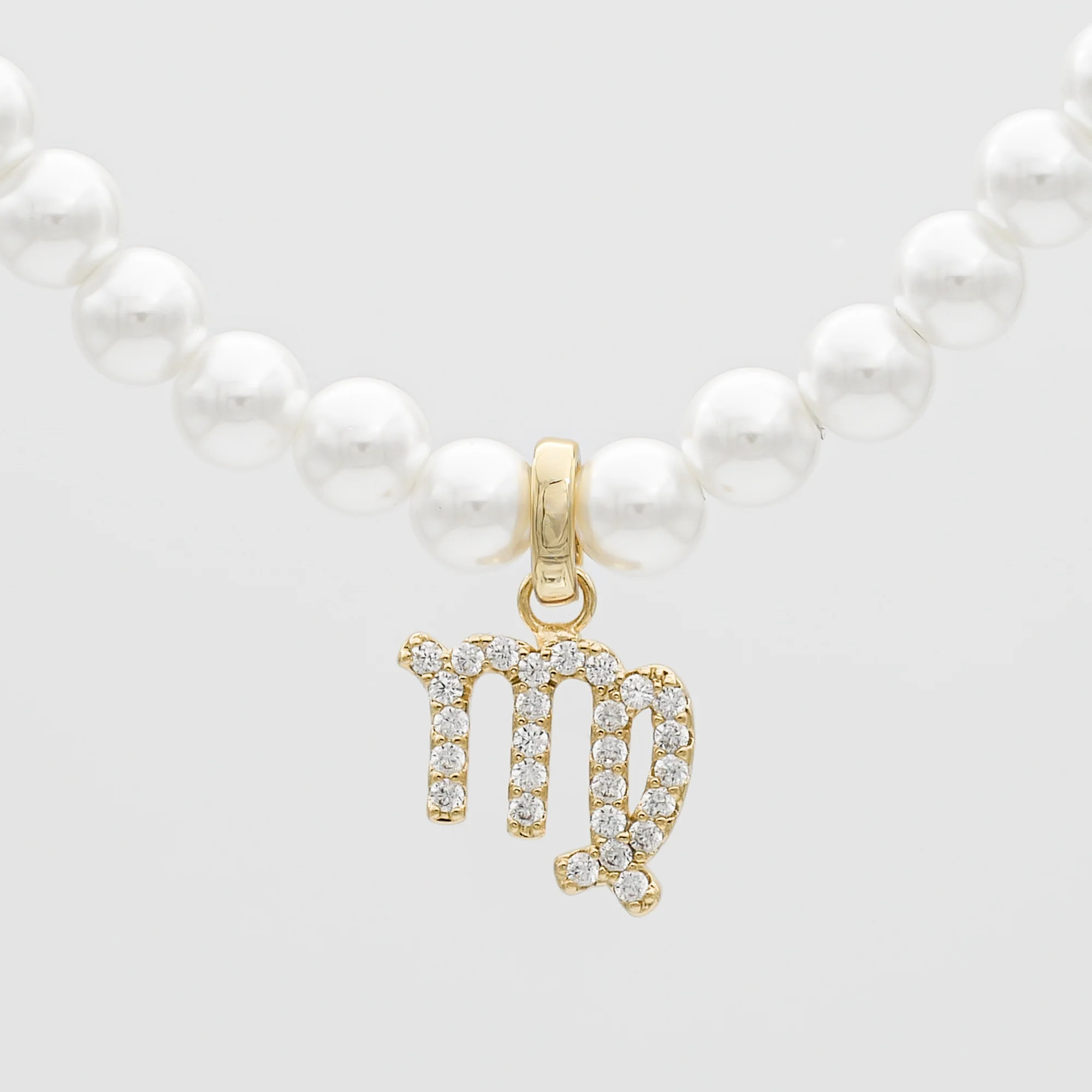 Pave Pearl Zodiac Necklace - Image 27