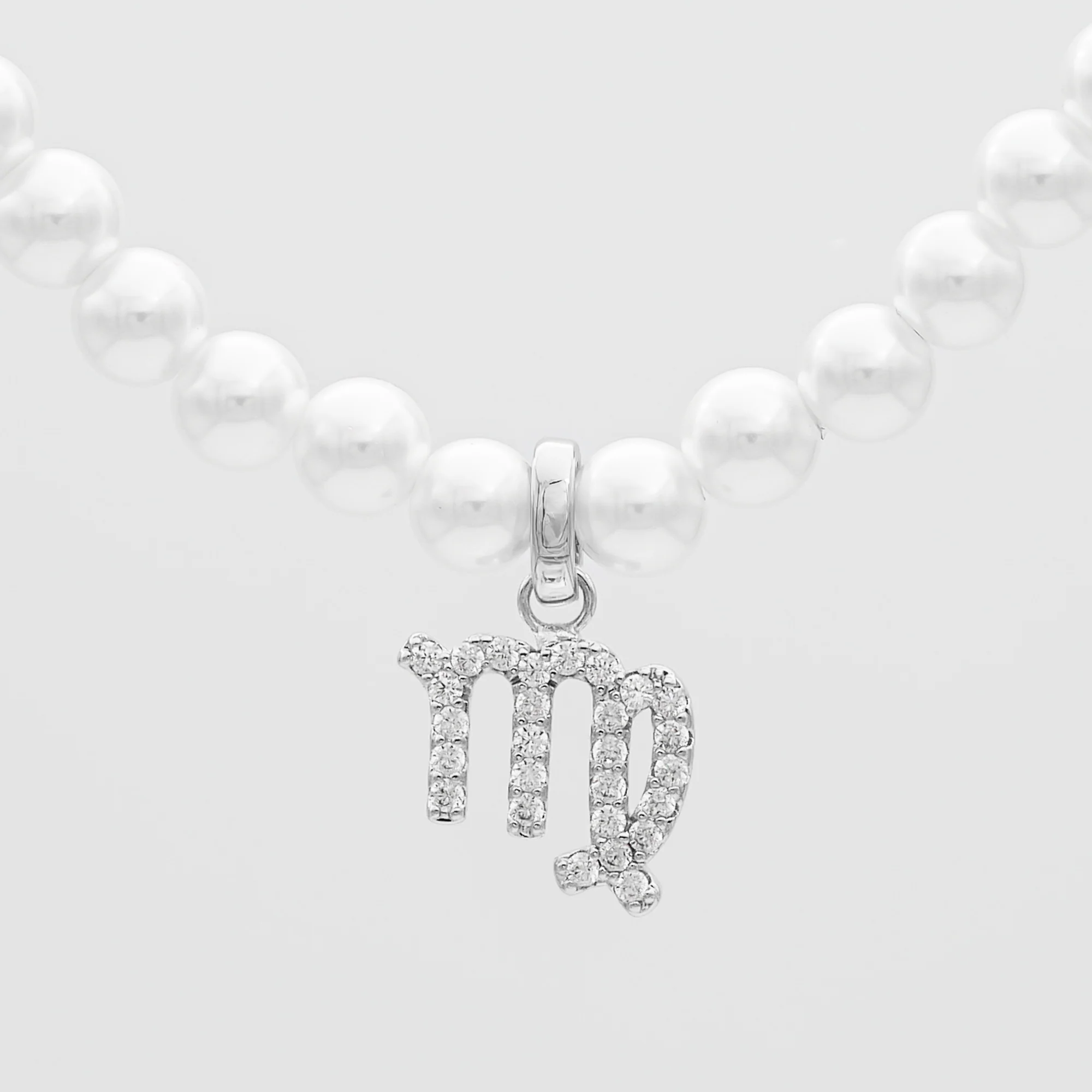 Pave Pearl Zodiac Necklace - Image 29