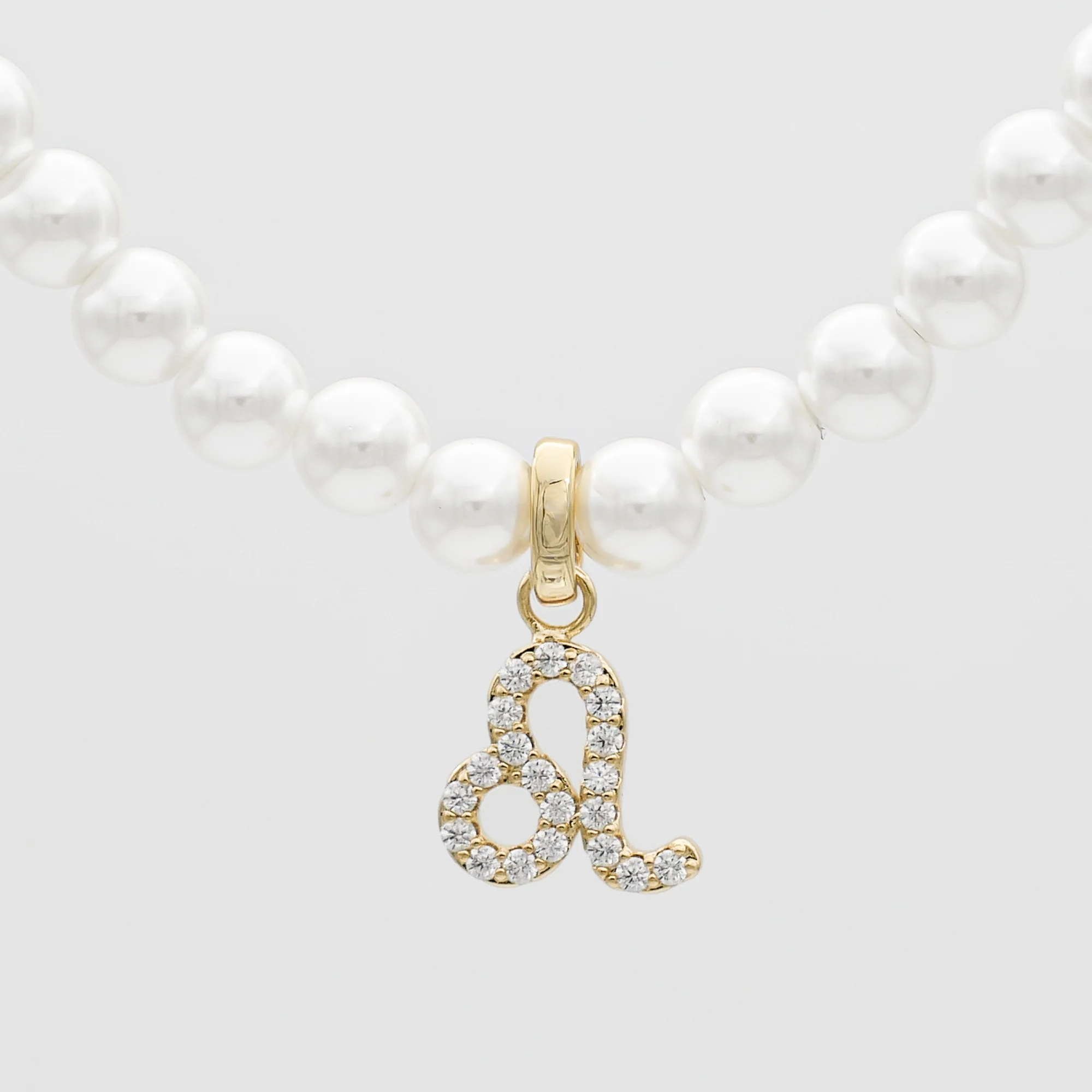 Pave Pearl Zodiac Necklace - Image 3