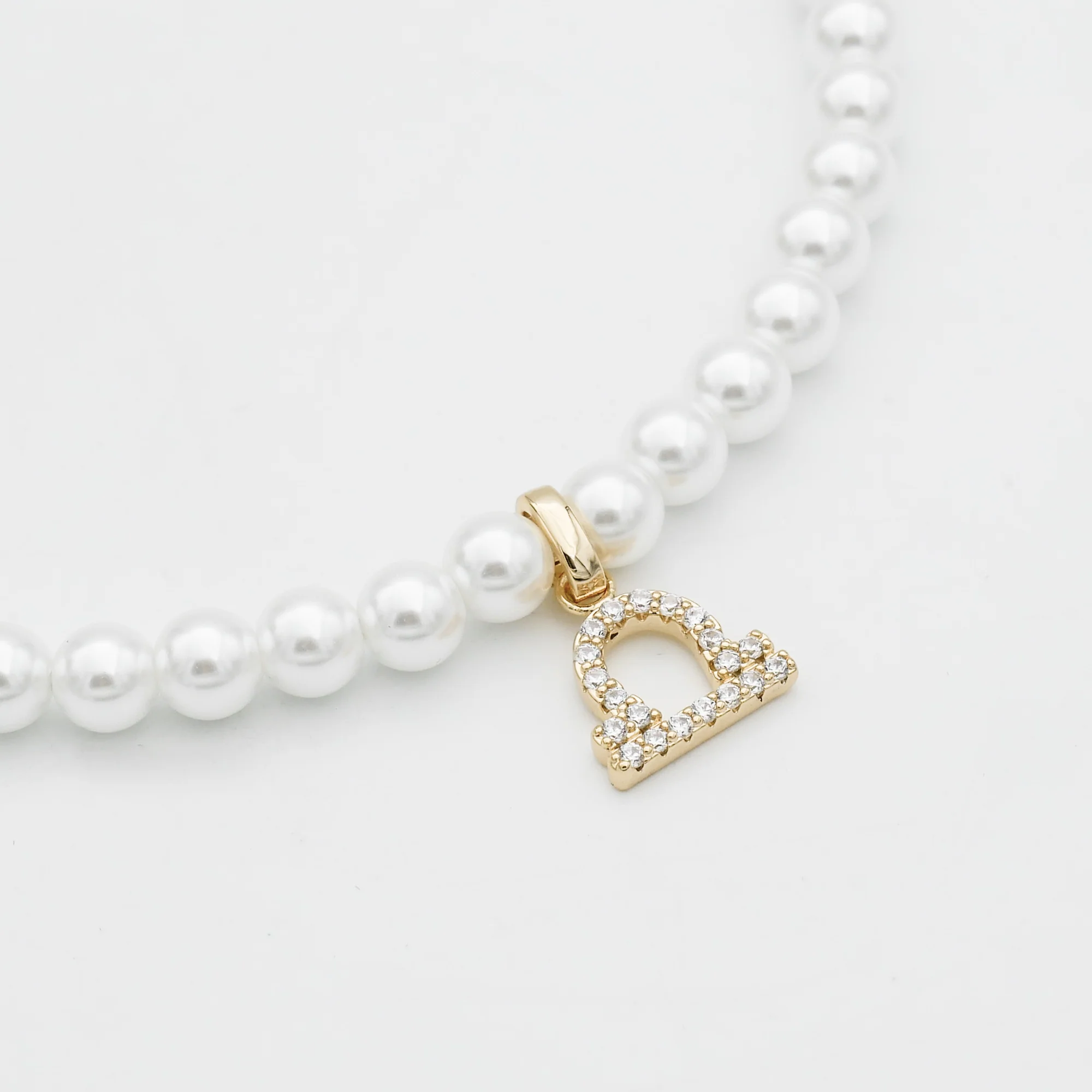 Pave Pearl Zodiac Necklace - Image 8