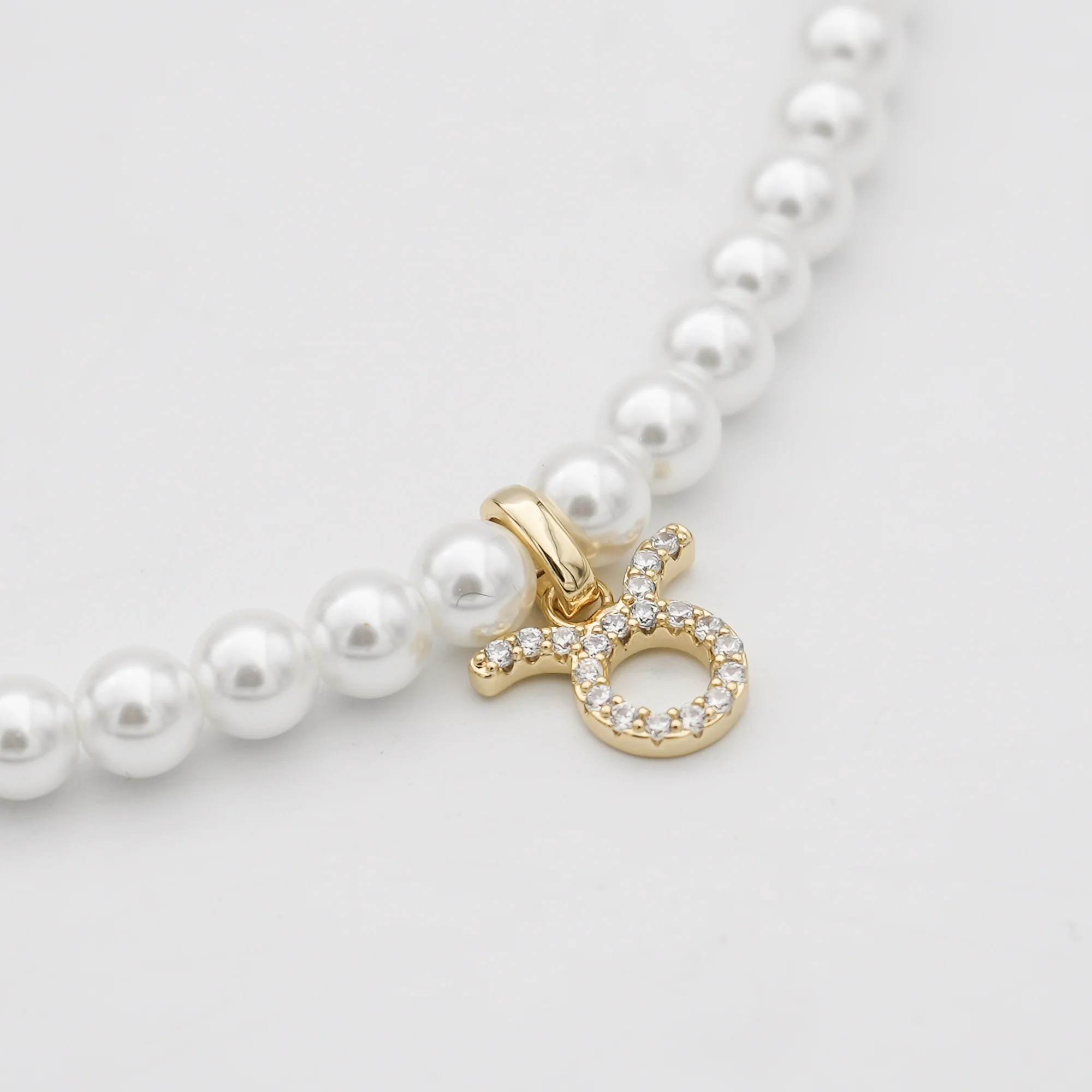 Pave Pearl Zodiac Necklace - Image 9