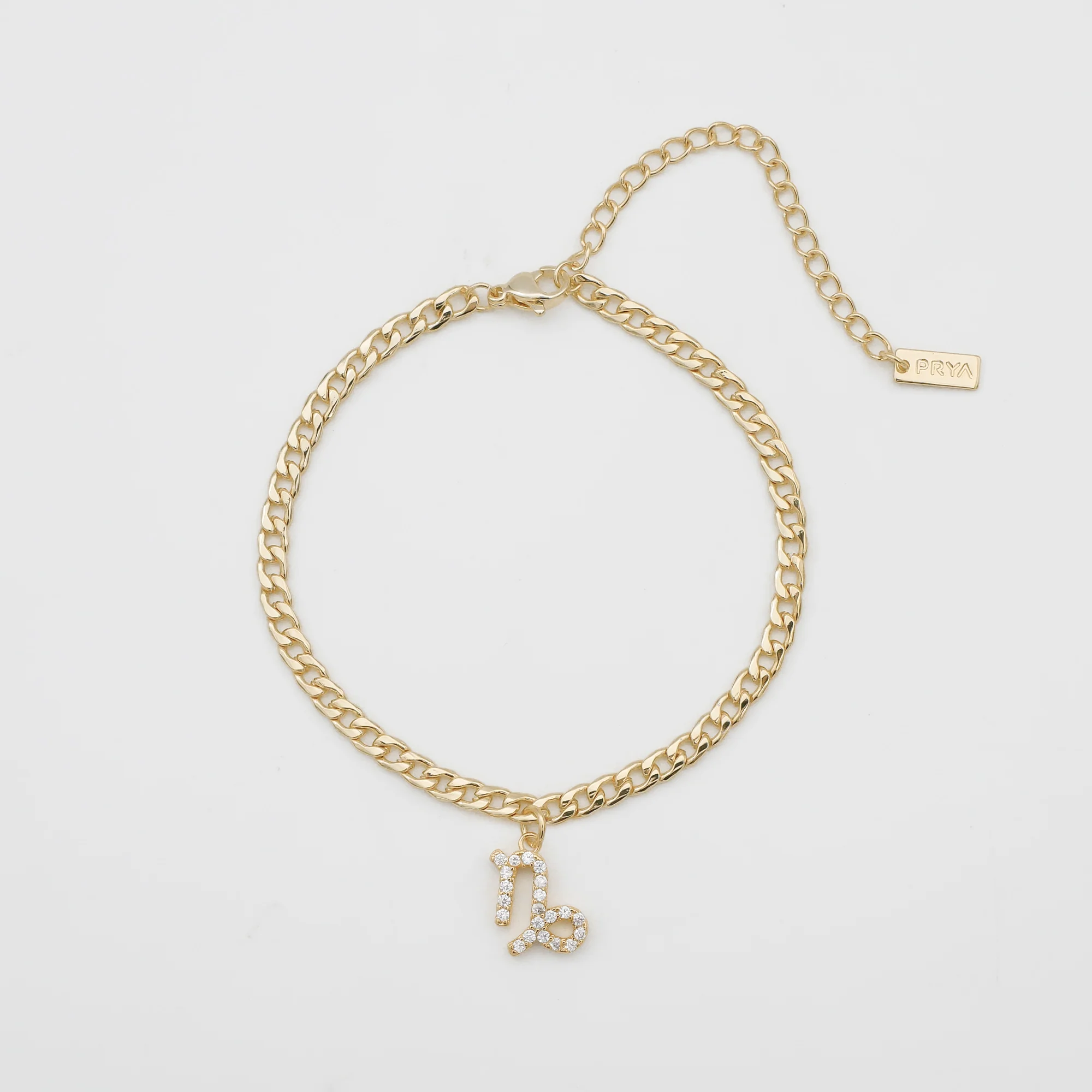 Pave Zodiac Symbol Anklet - Image 2