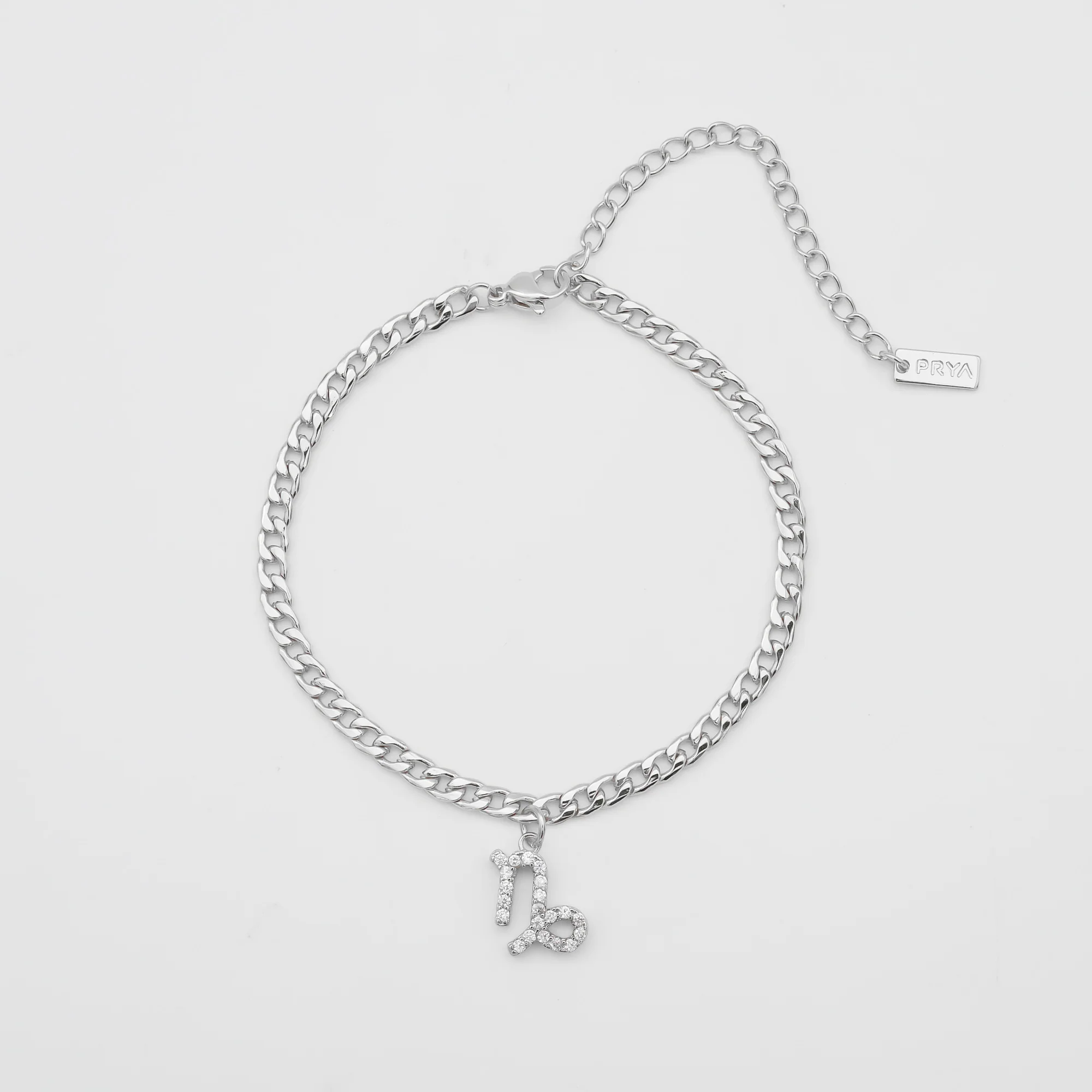 Pave Zodiac Symbol Anklet - Image 3