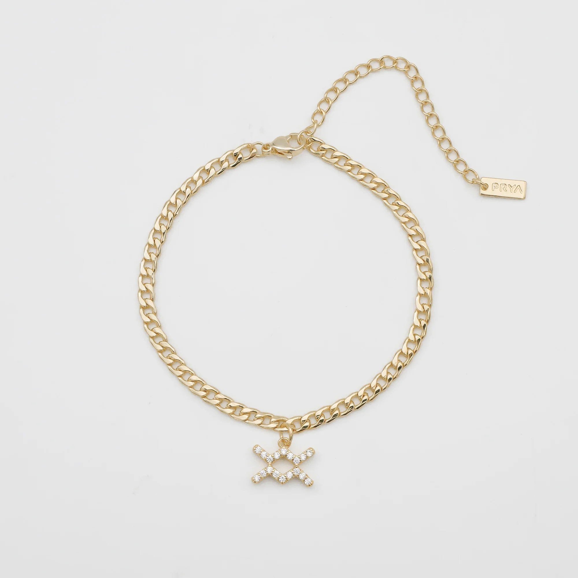 Pave Zodiac Symbol Anklet - Image 4