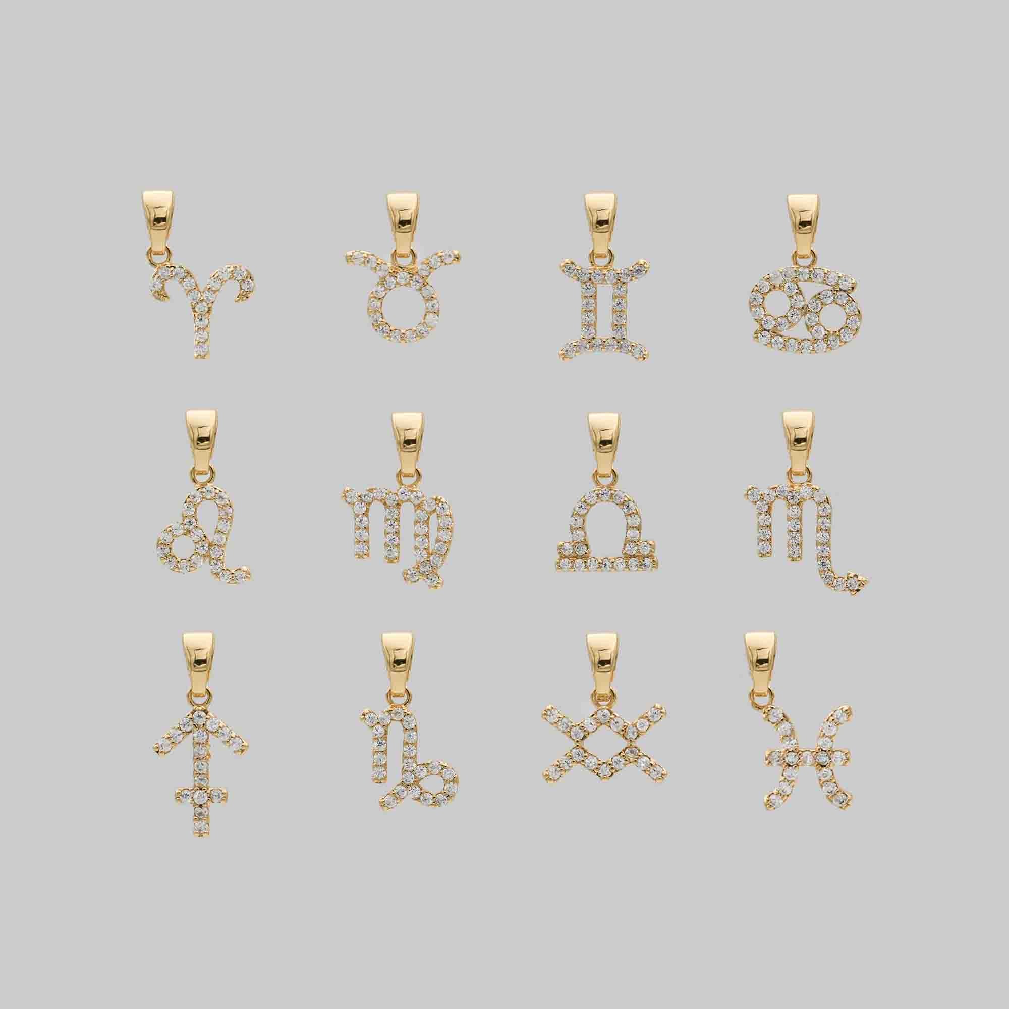Pave Zodiac Symbol