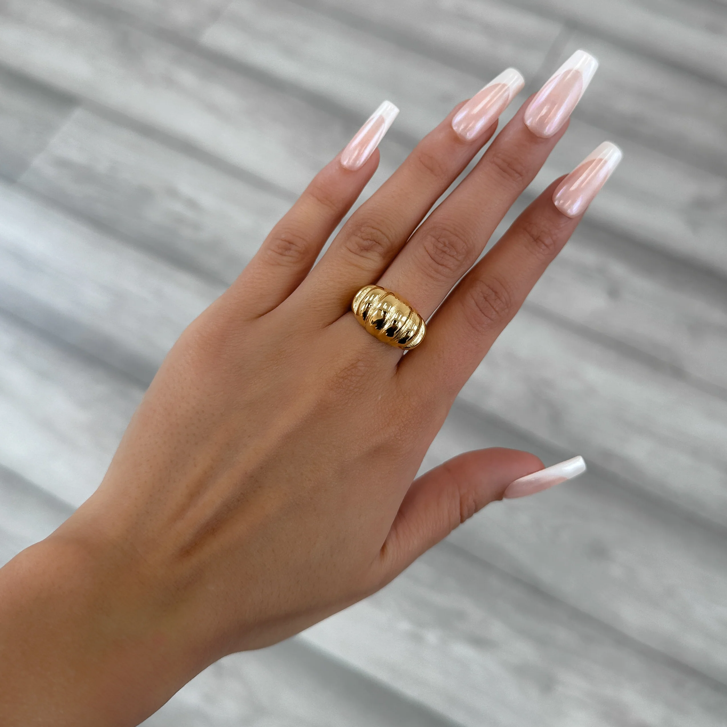 Inez Chunky Dome Ring - Image 2