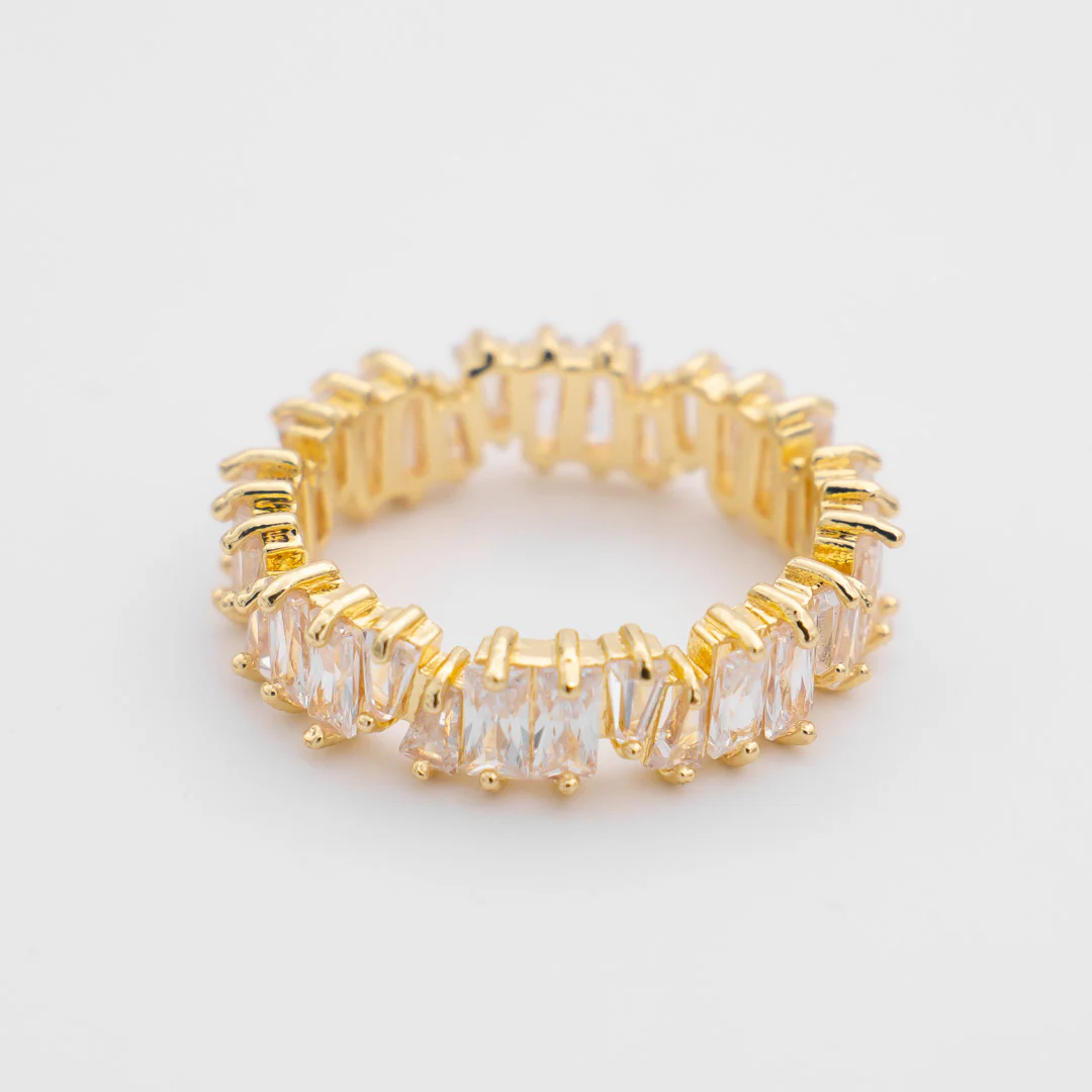 Jada Baguette Cut CZ Ring | Gold - Image 3