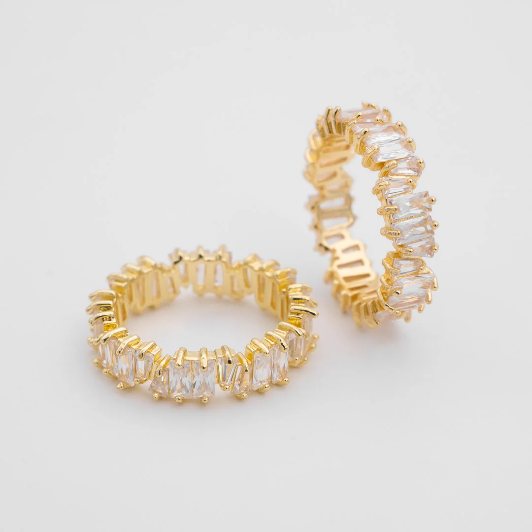 Jada Baguette Cut CZ Ring | Gold - Image 6