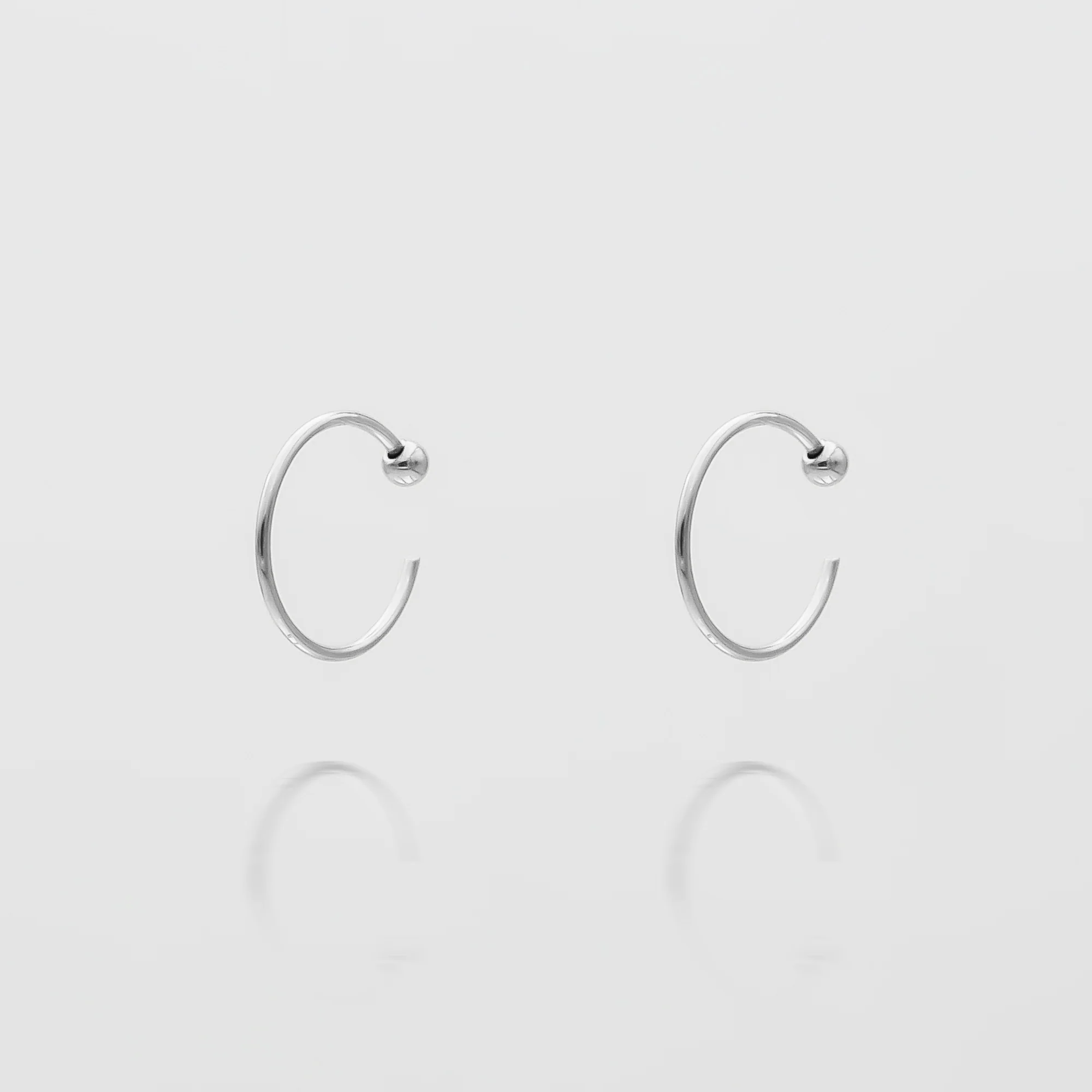 Lara Half Hoop Earrings - Image 2