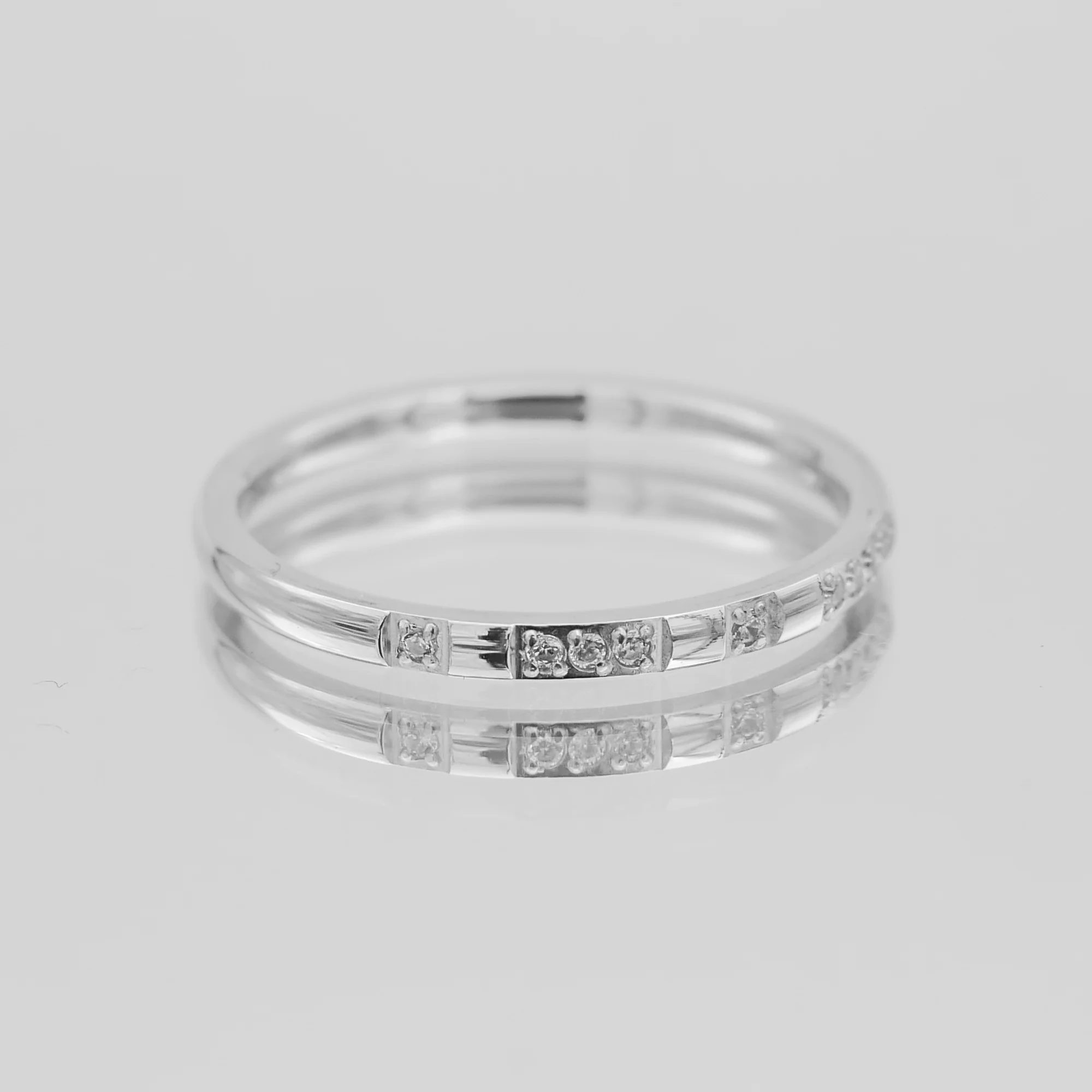 Leila Thin CZ Band Ring - Image 5