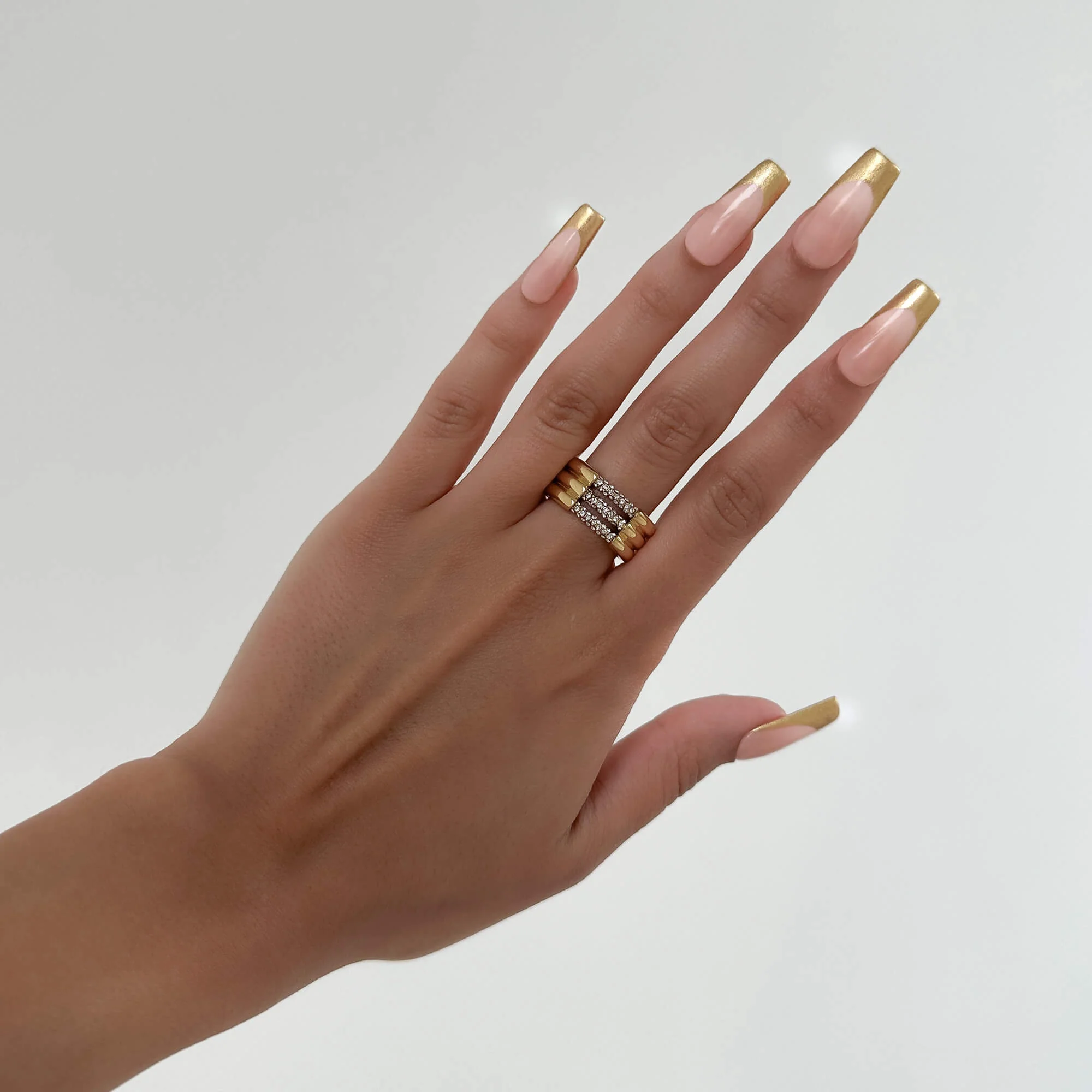 Liana Triple Band CZ Ring - Image 2