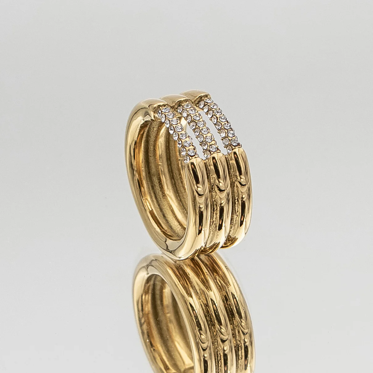 Liana Triple Band CZ Ring - Image 3