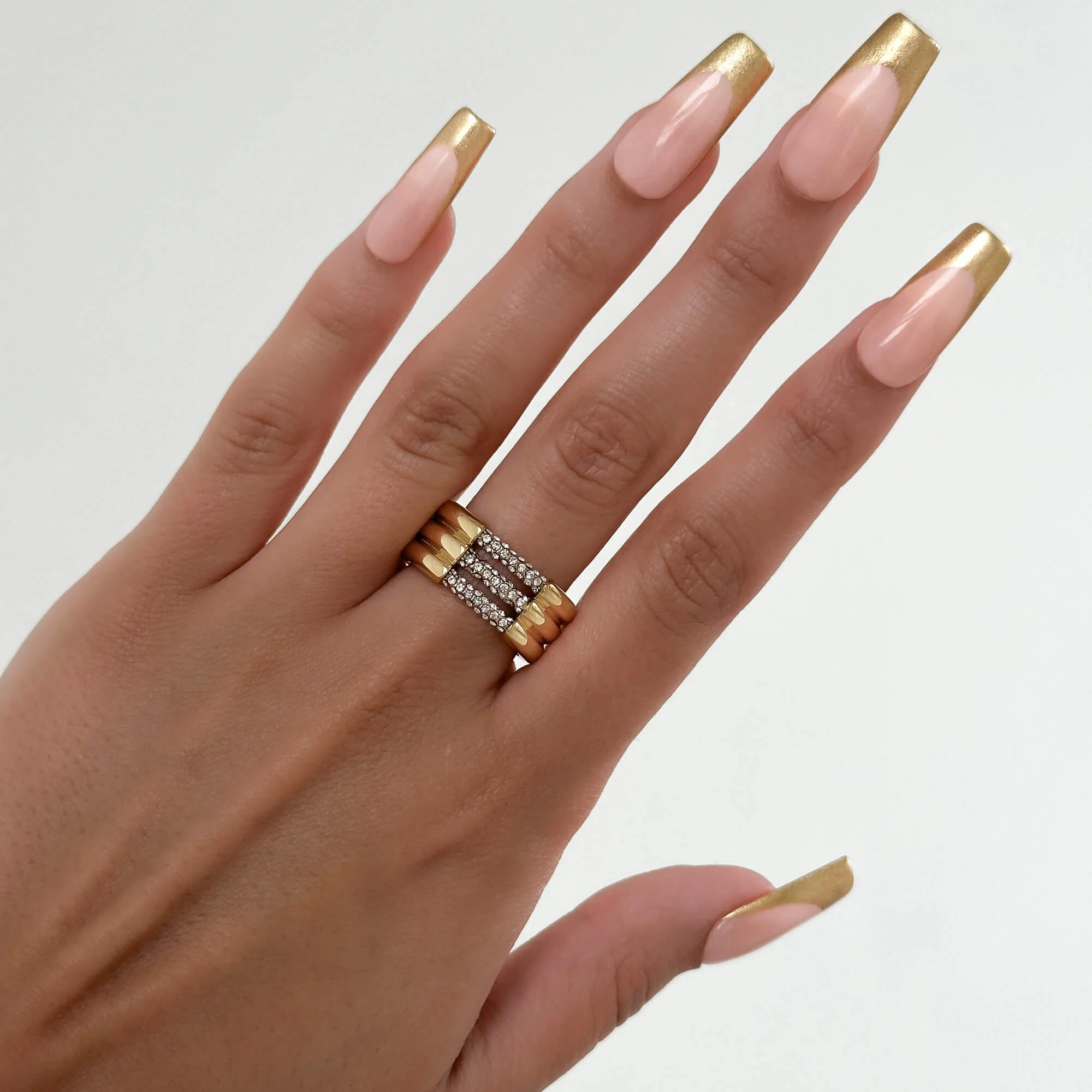 Liana Triple Band CZ Ring - Image 4