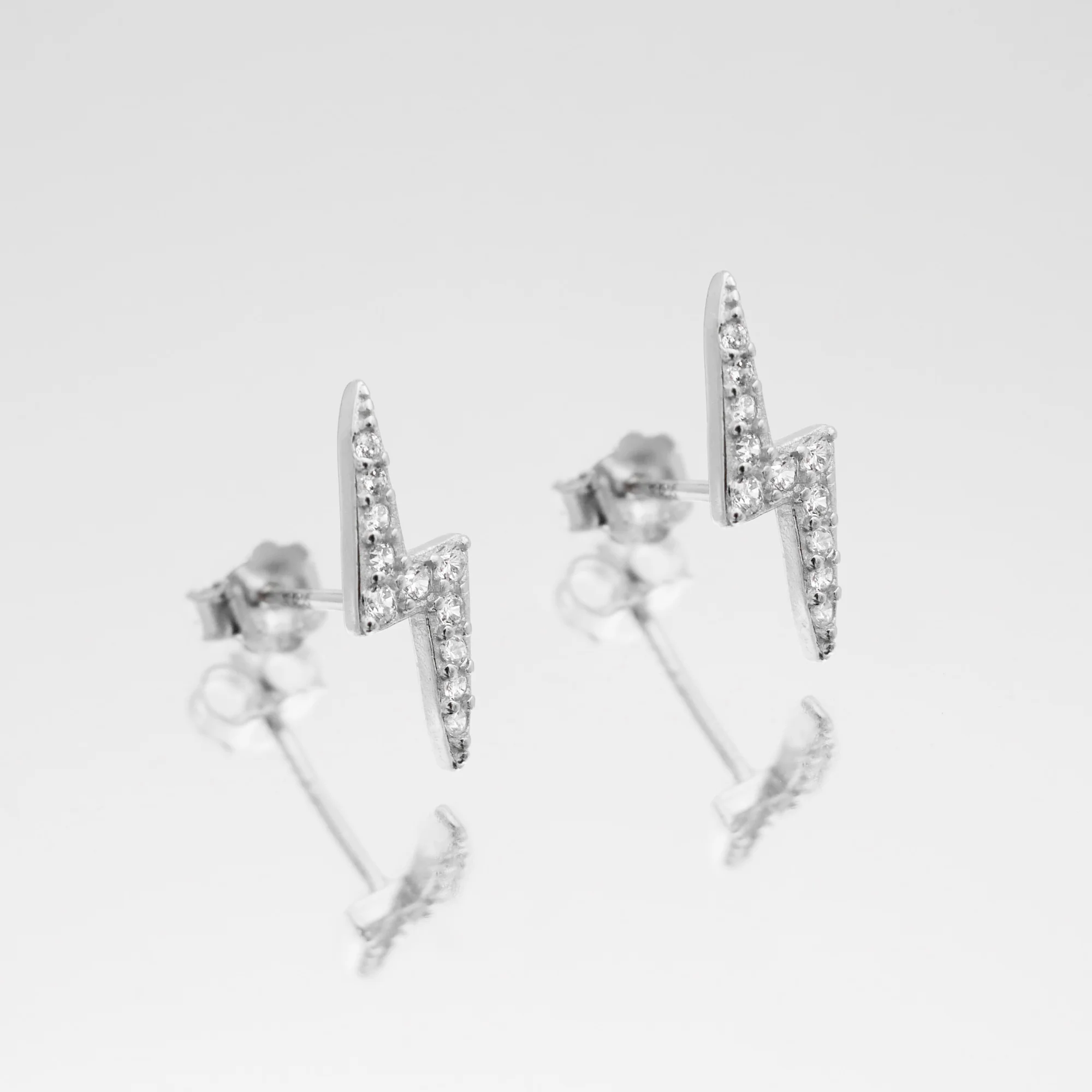 Lightning Bolt Stud Earrings - Image 2