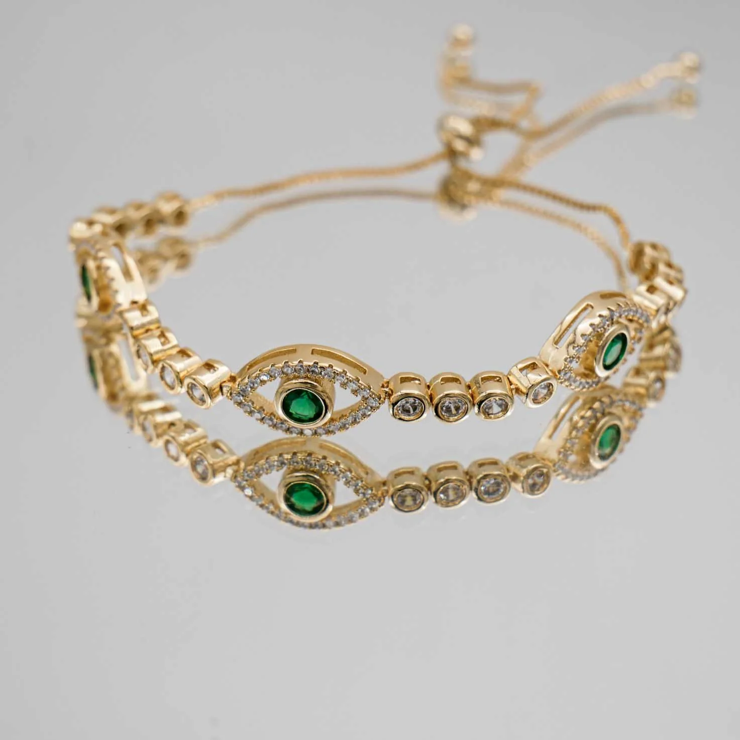 Lila Horus Eye Bracelet  | Gold - Image 3