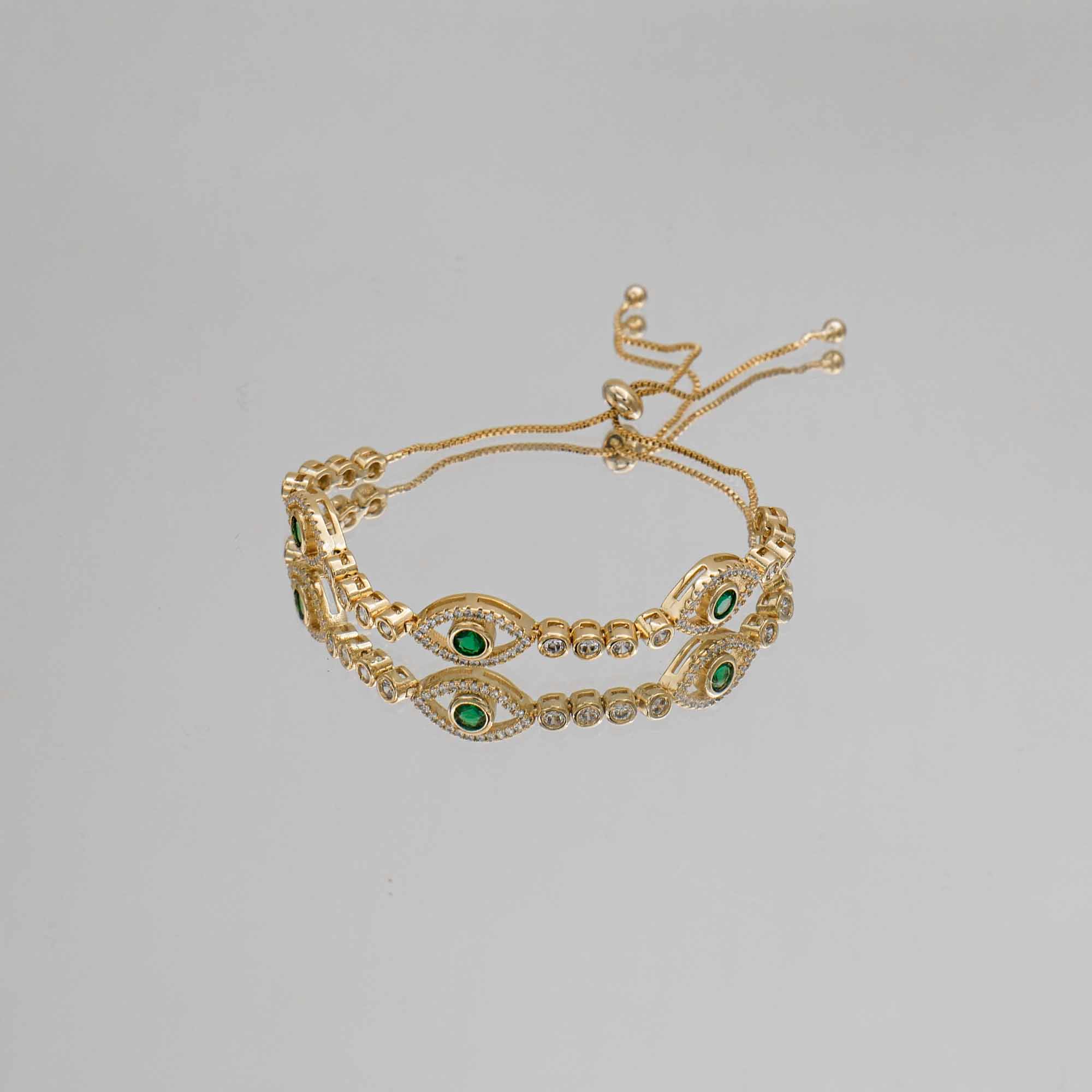Lila Horus Eye Bracelet  | Gold - Image 5