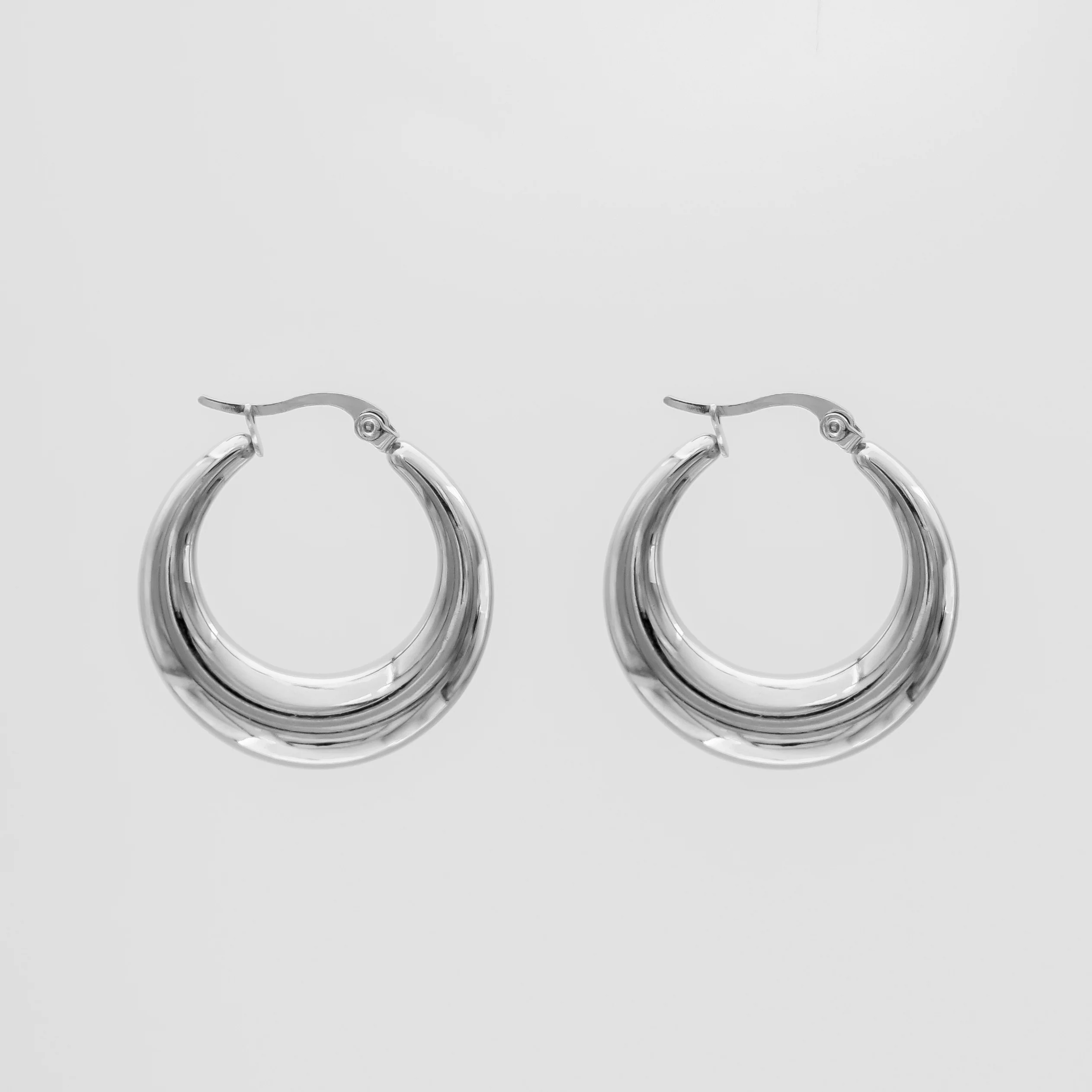 Lina Hoop Earrings | Silver - Image 3