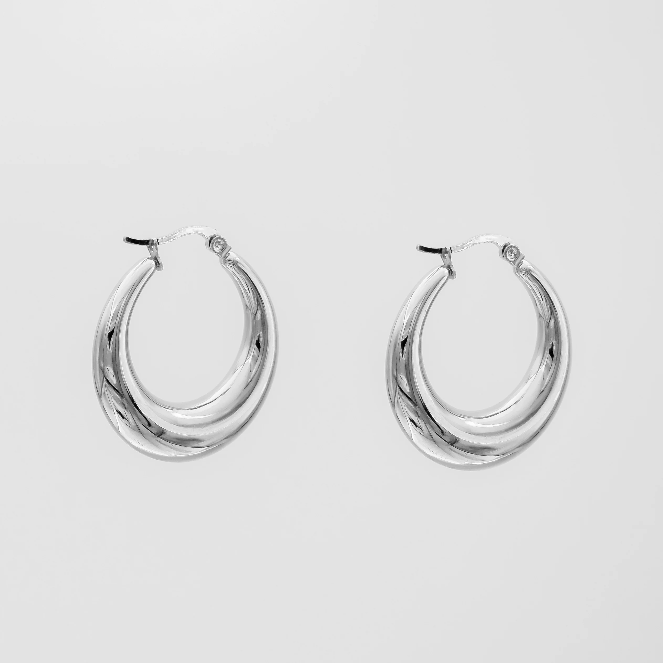 Lina Hoop Earrings | Silver - Image 4